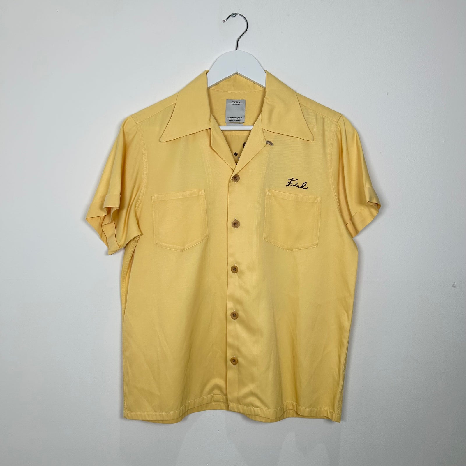 Visvim Yellow Chainstitch Camp Shirt Size 1
