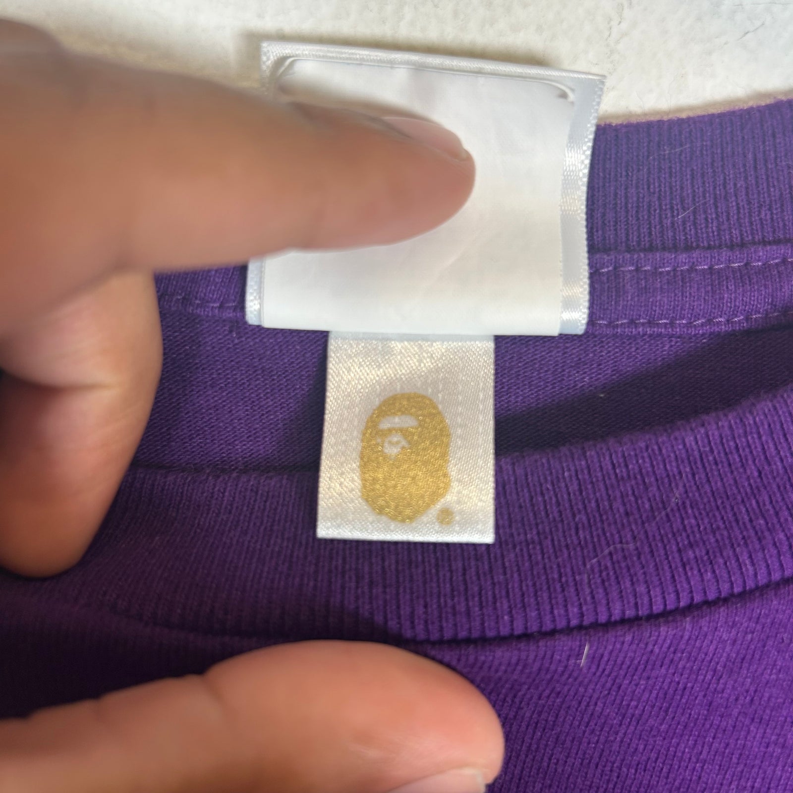 Bape Purple Ape Head Tee Size L