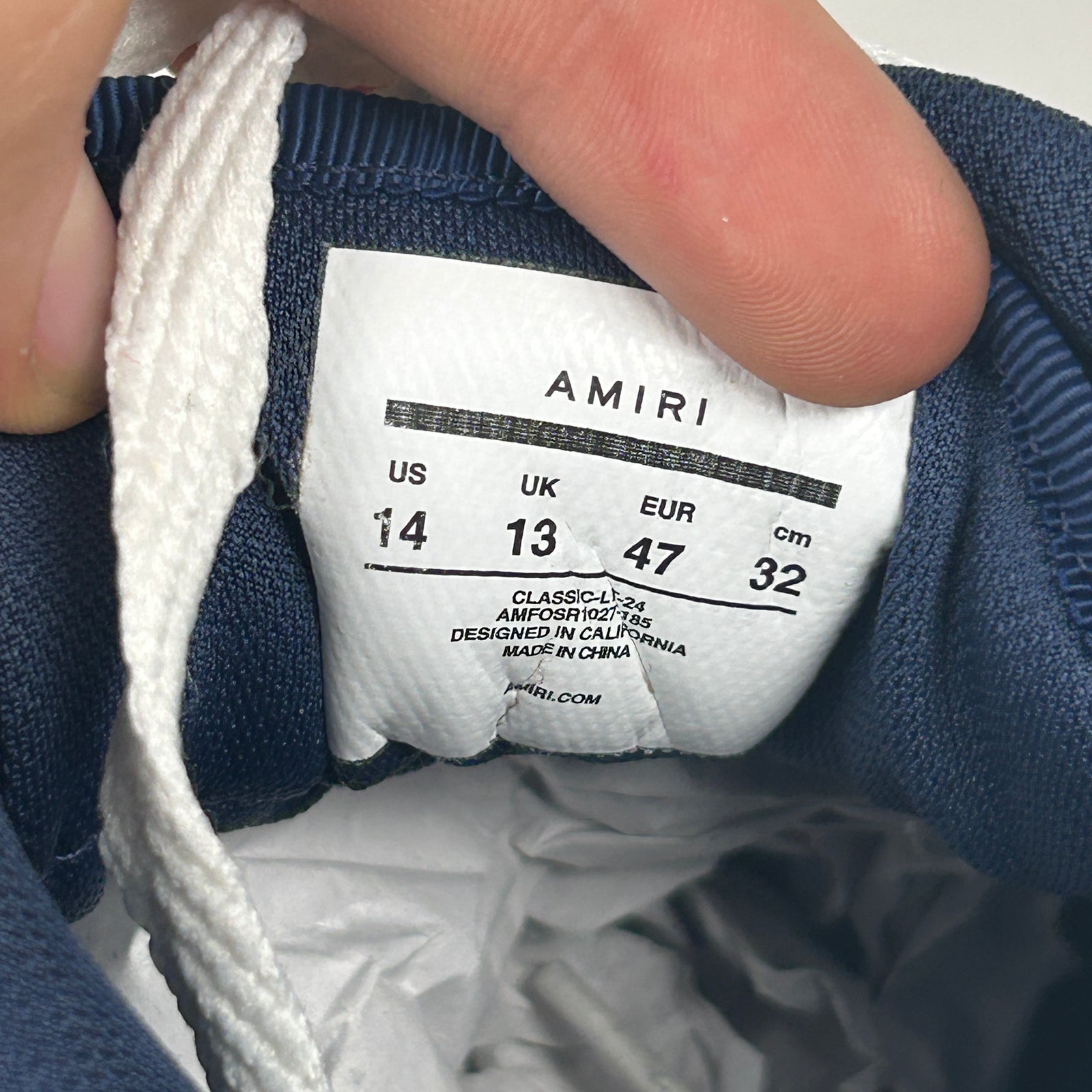 Amiri Classic Logo Court Lows Size 14