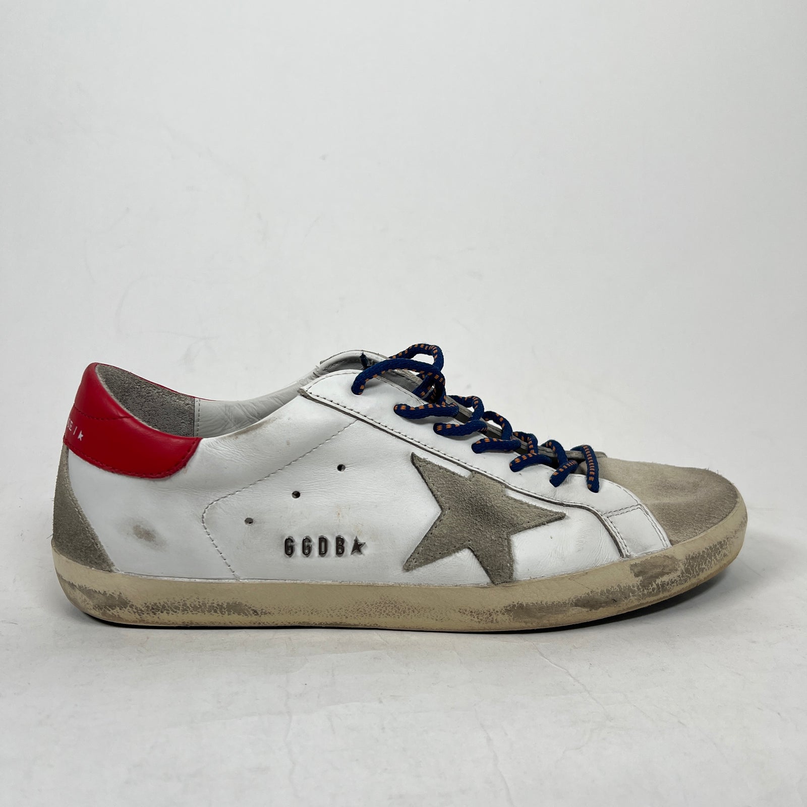 Golden Goose White/Red Superstar Sneaker Size 43