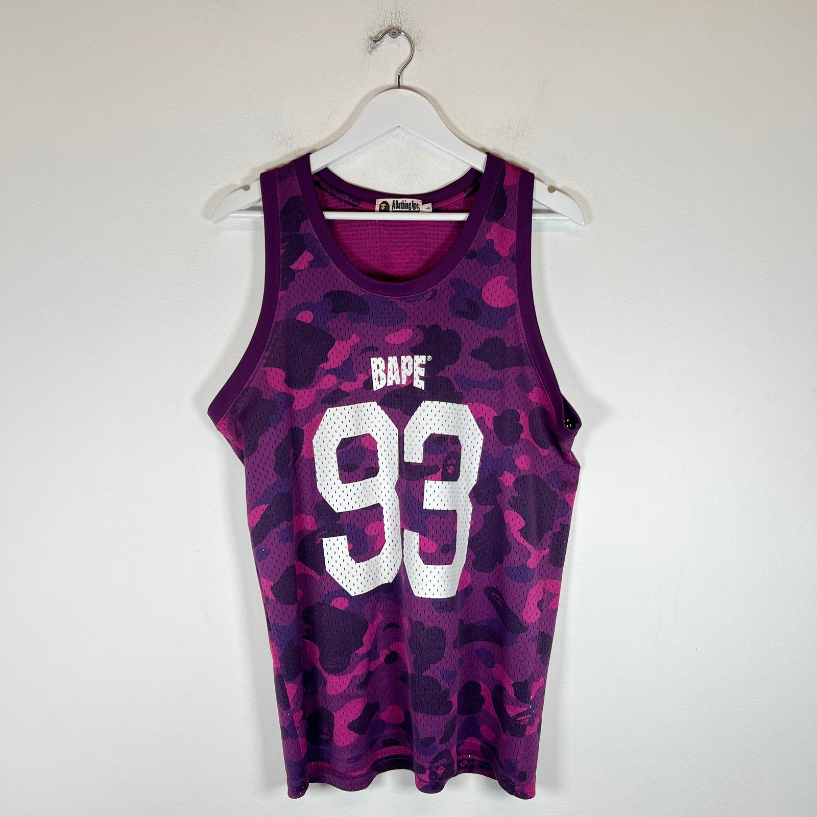 Bape Purple Camo Mesh Tank Top Size L