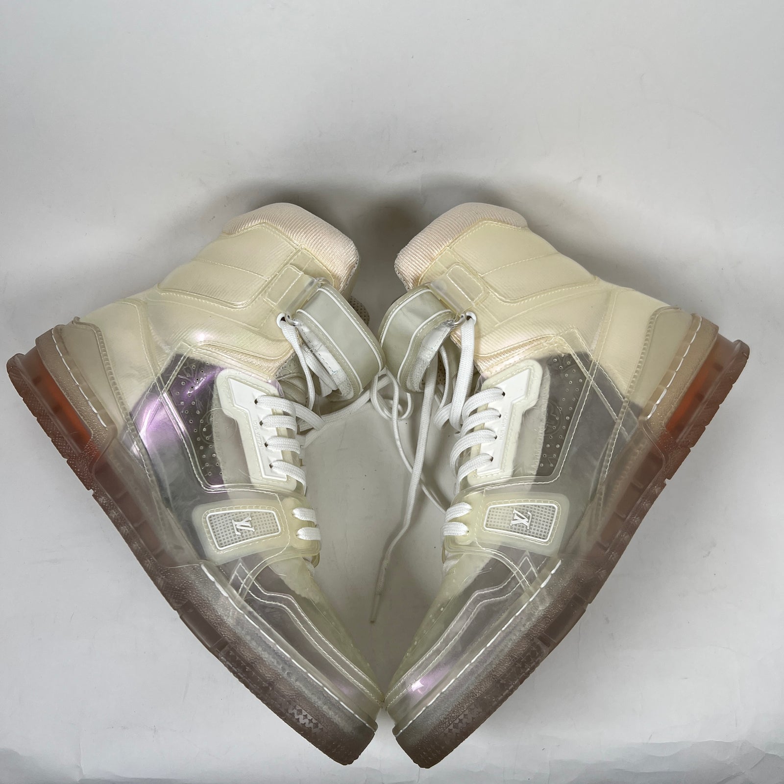 Louis Vuitton Transparent Sky 408 High Top Trainers Size LV 8.5