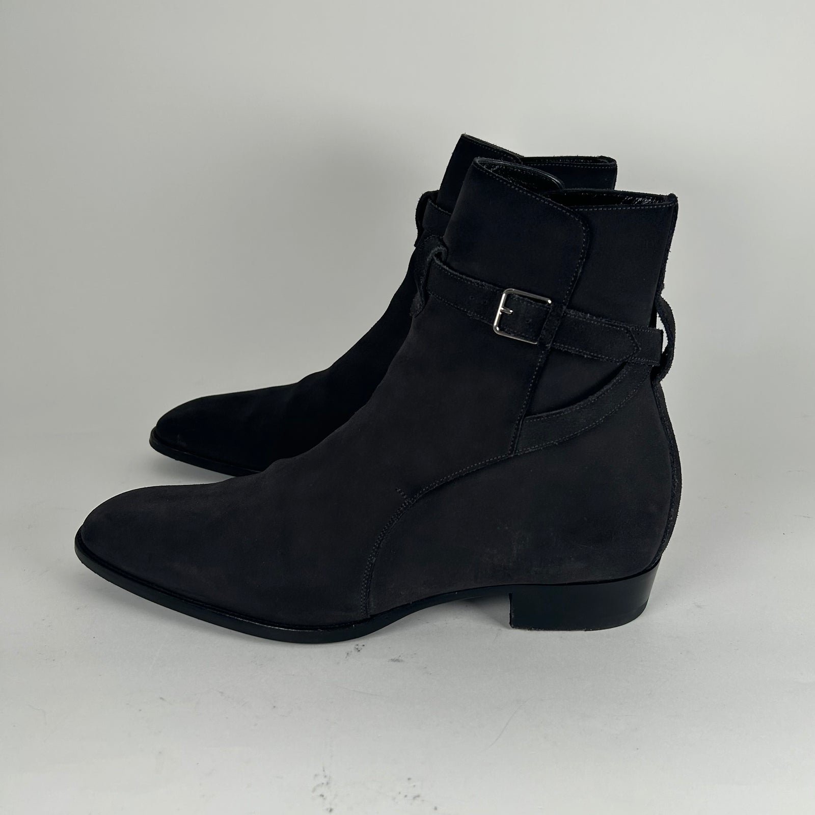 Saint Laurent Paris Charcoal Wyatt Jodphur Boots Size 45