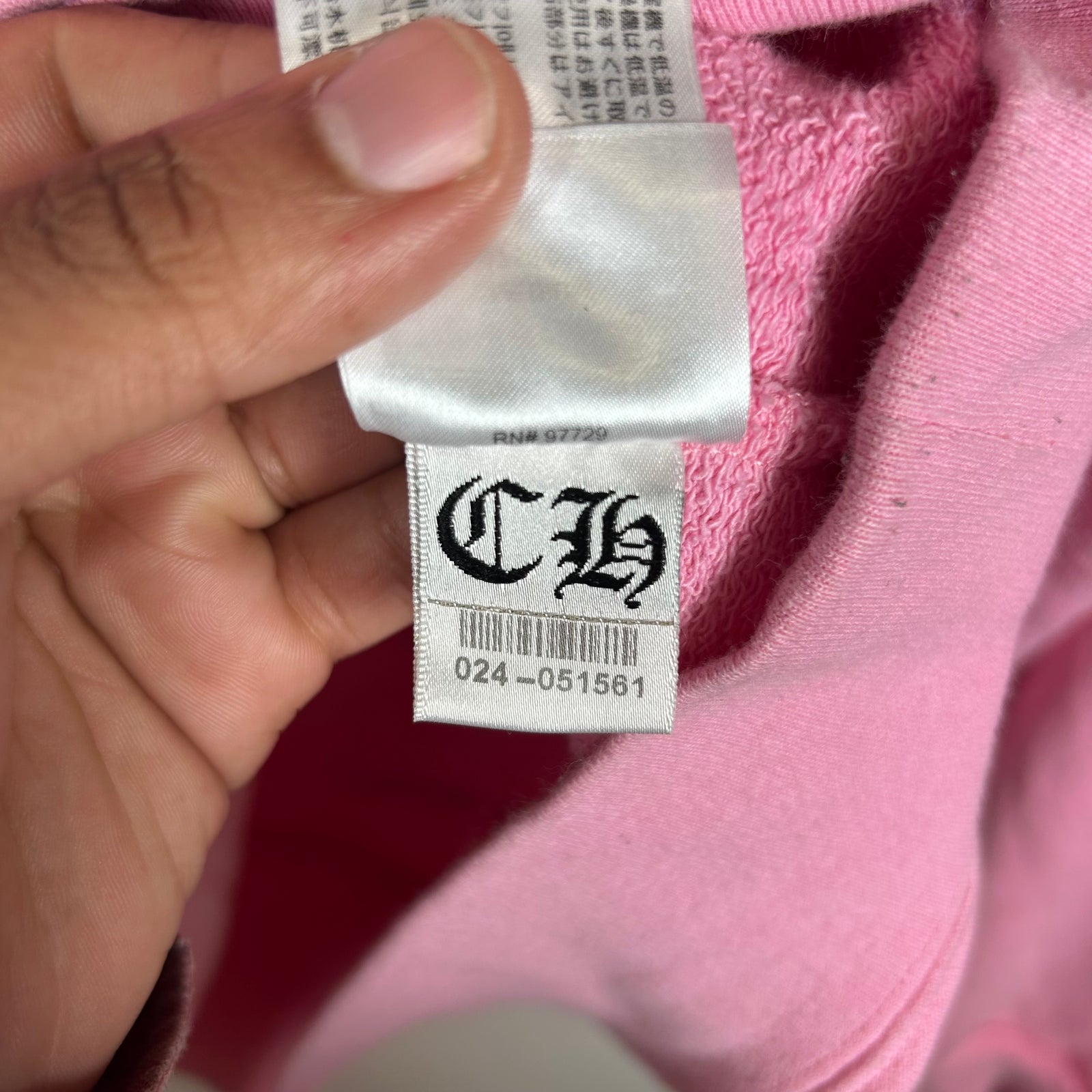 Chrome Hearts Pink Vanity Faith Hoodie Size M