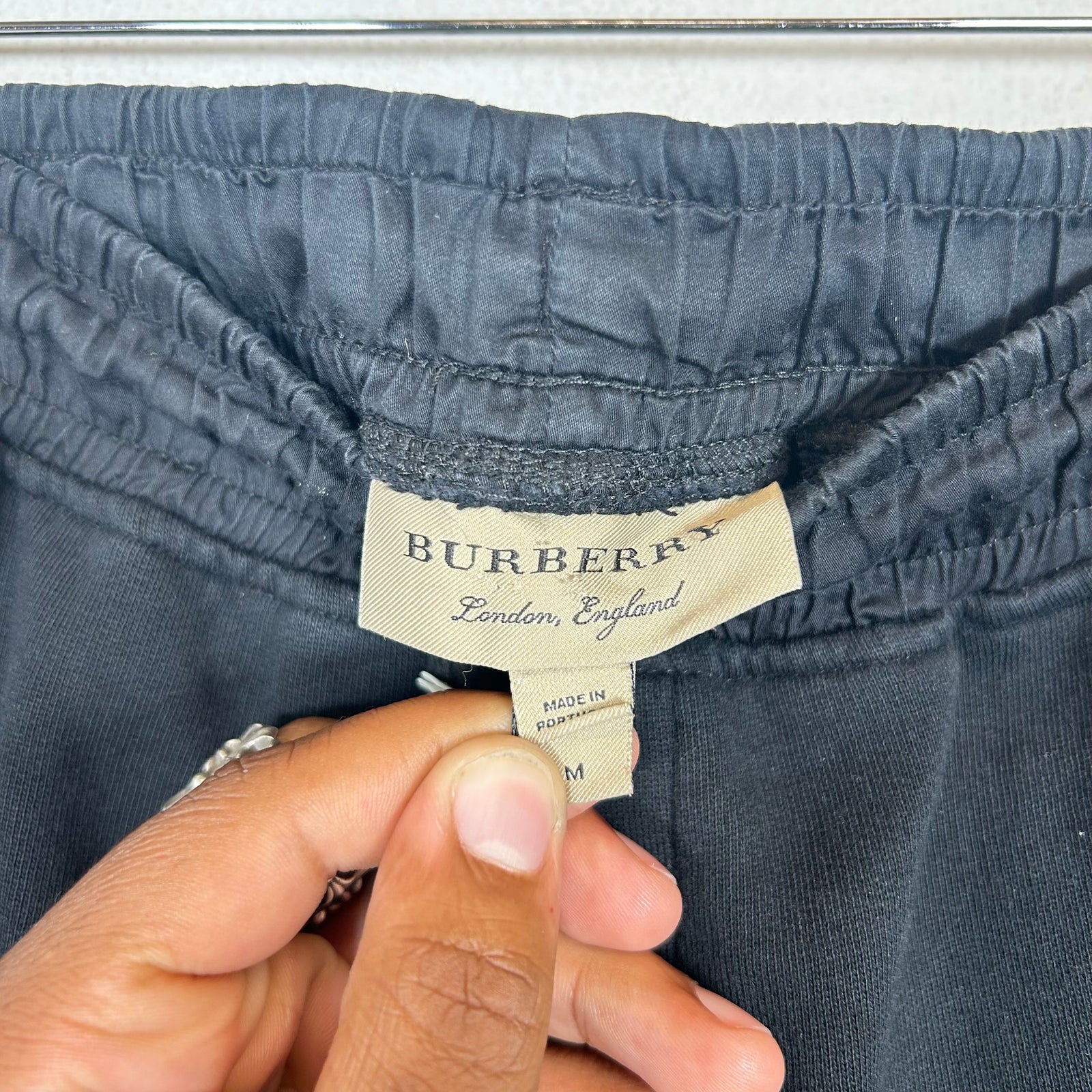 Burberry Black Logo Sweatpants Size M