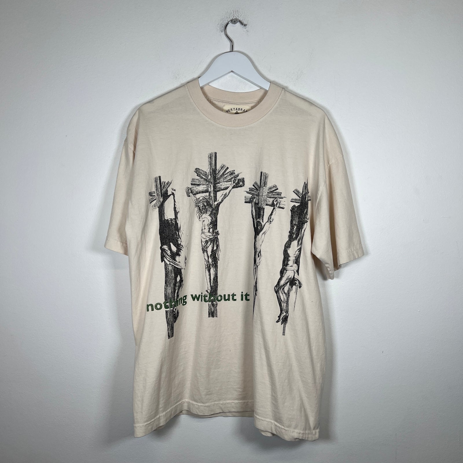 Vertebrae Cream "Nothing Without It" T-shirt Size M