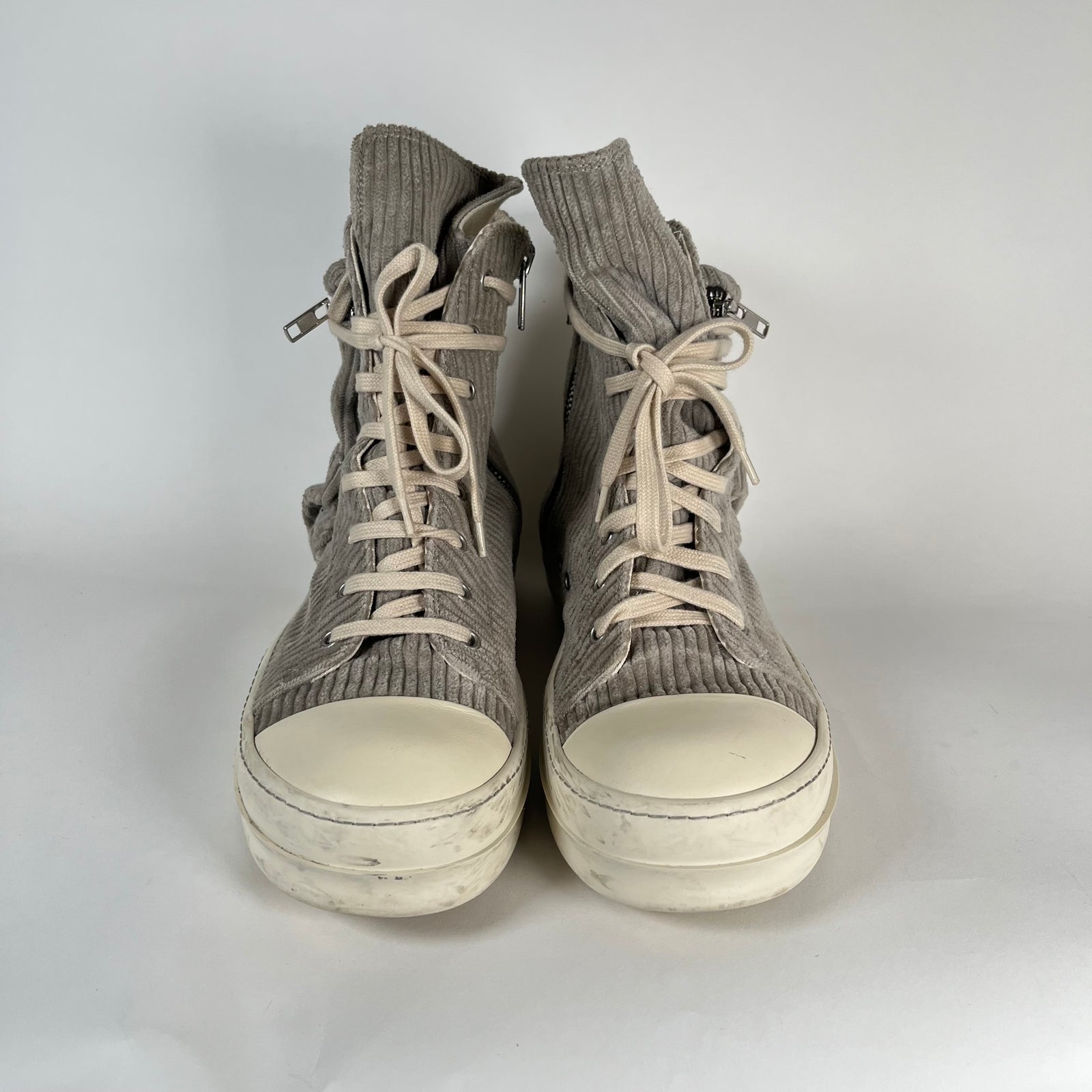 Rick Owens Gray Corduroy Ramones Size 43