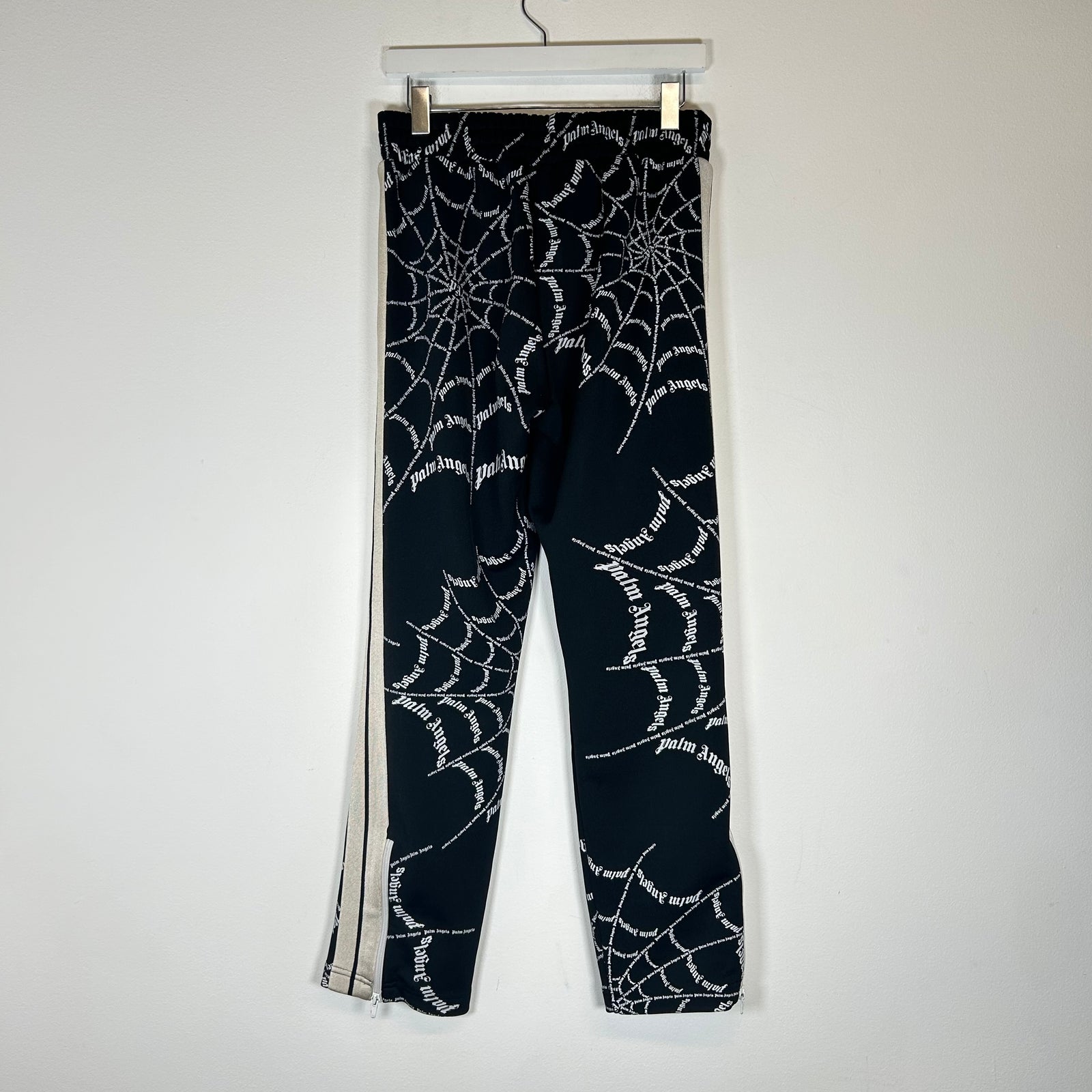 Palm Angels Black Spider Web Track Pants Size M
