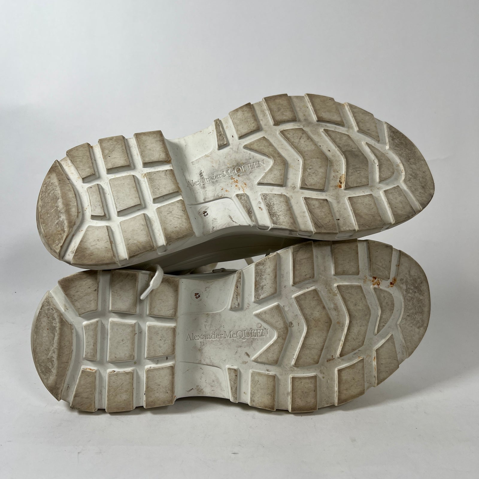 Alexander Mcqueen Tread Slick Triple White Size 10