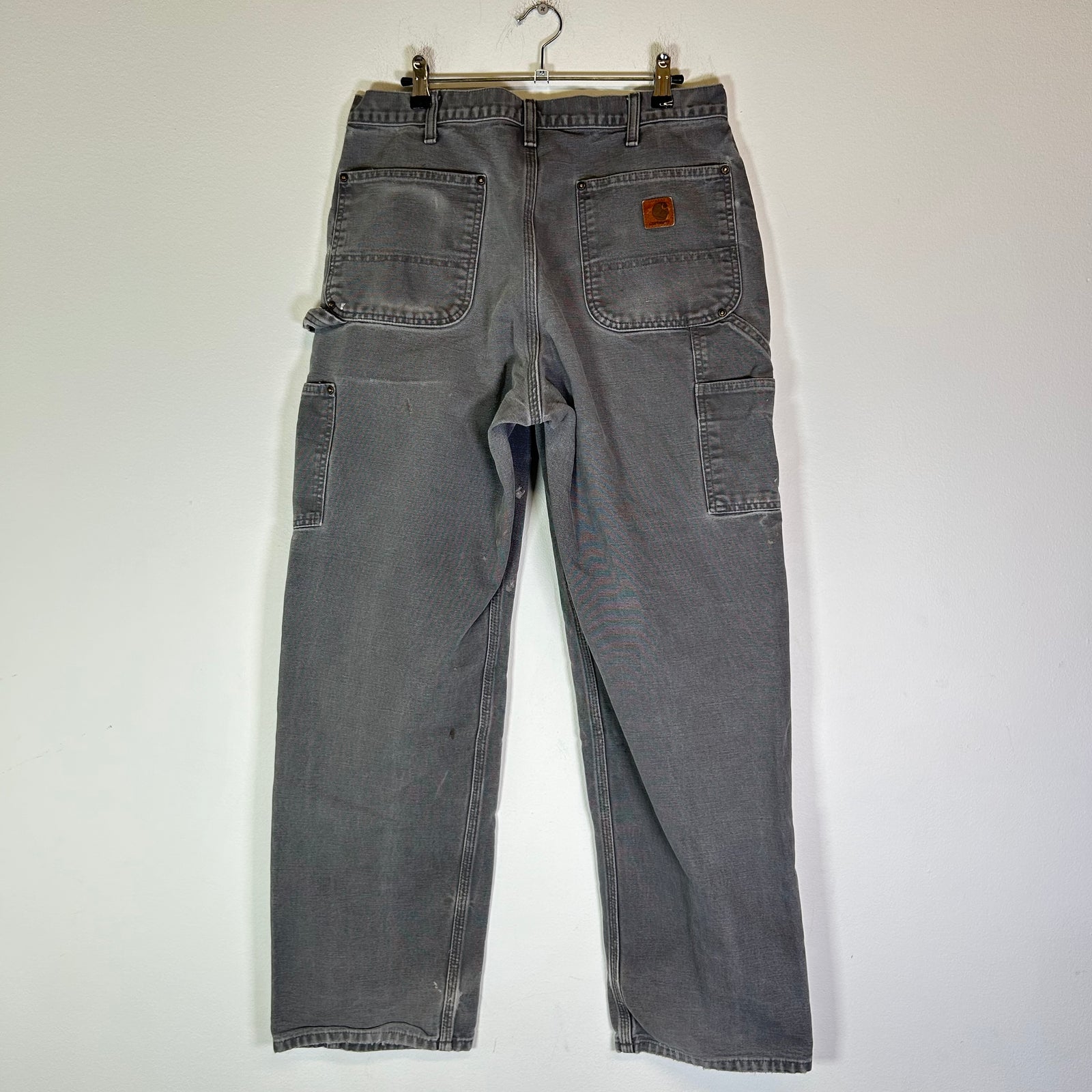 Carhartt Grey Thrashed Double Knee Carpenter Pants