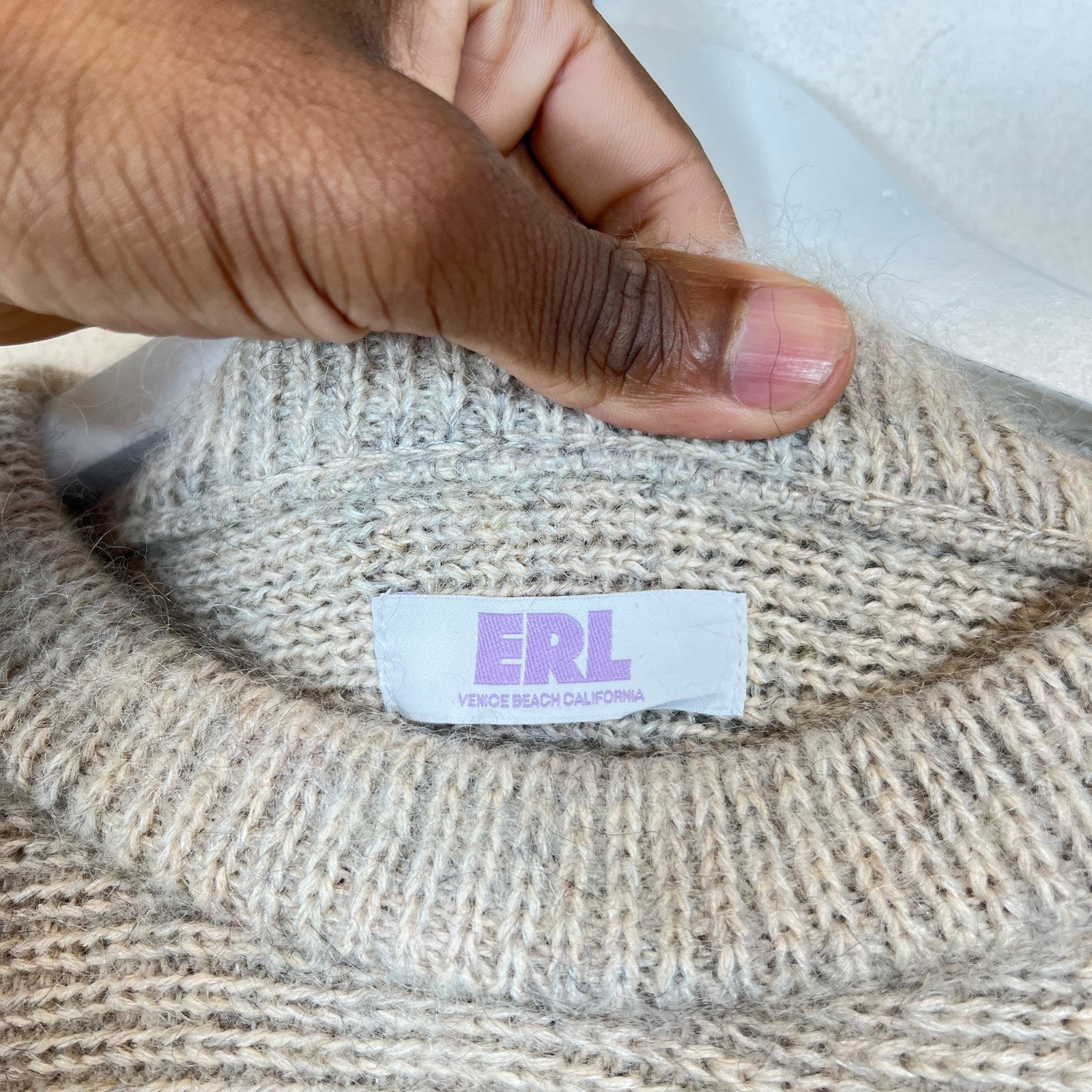 ERL Brown Gradient Rainbow Knit Sweater