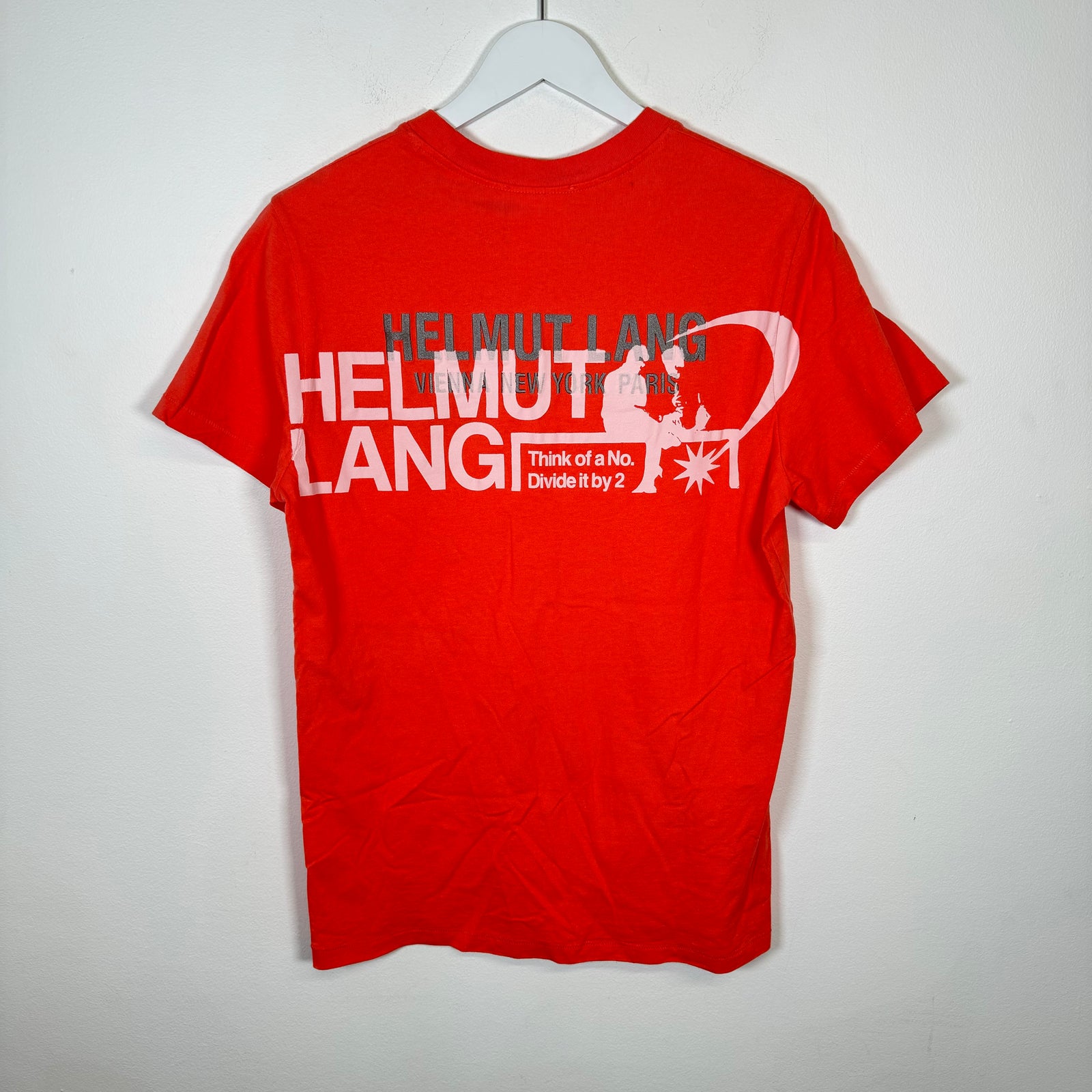 Helmut Lang Pink 'Divide By 2' Tee Size S