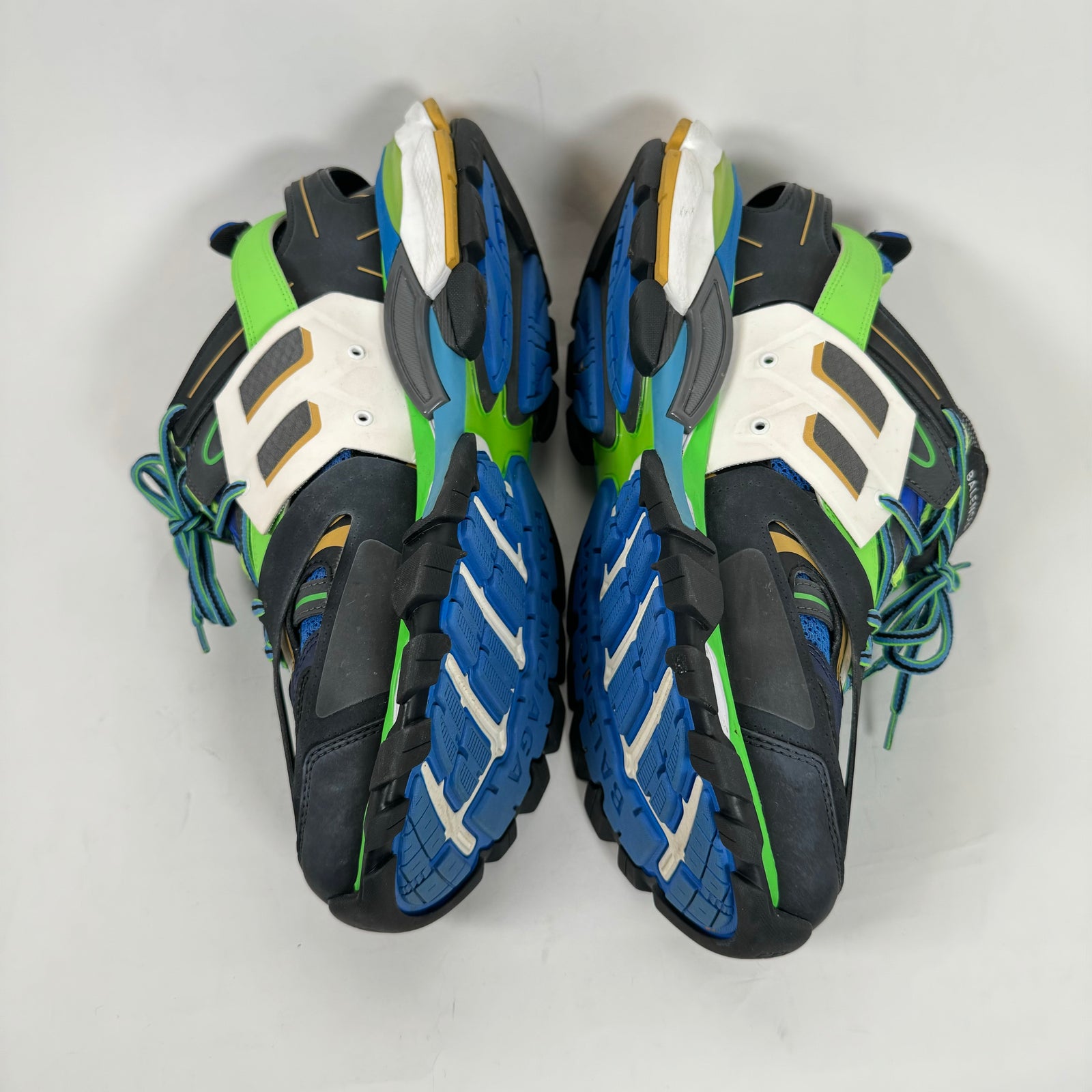 Balenciaga Green/Blue Track Sneakers Size 45