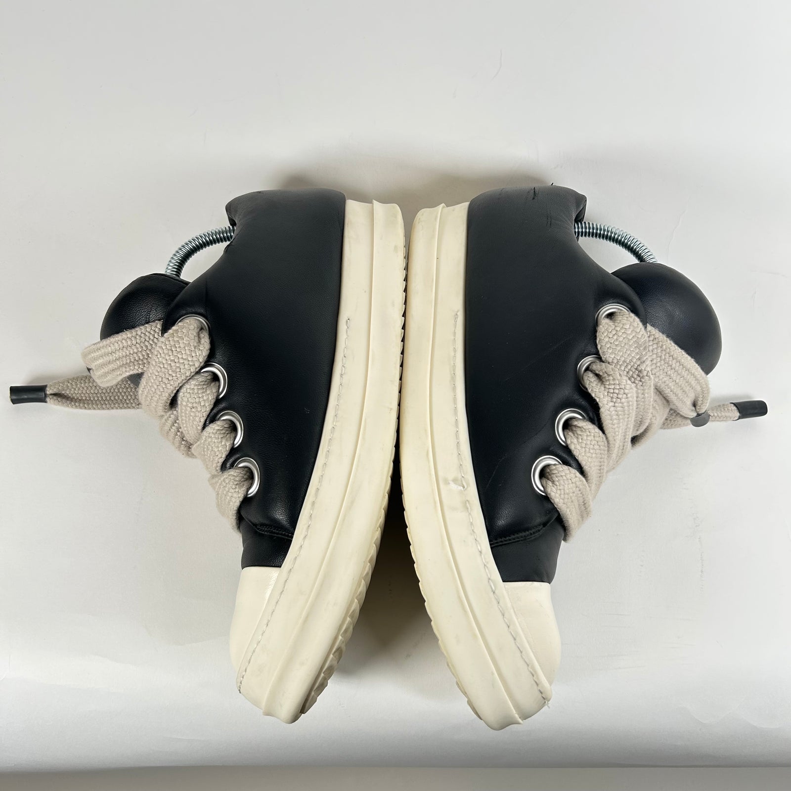 Rick Owens Black Jumbo Lace Puffer Ramones Size 41