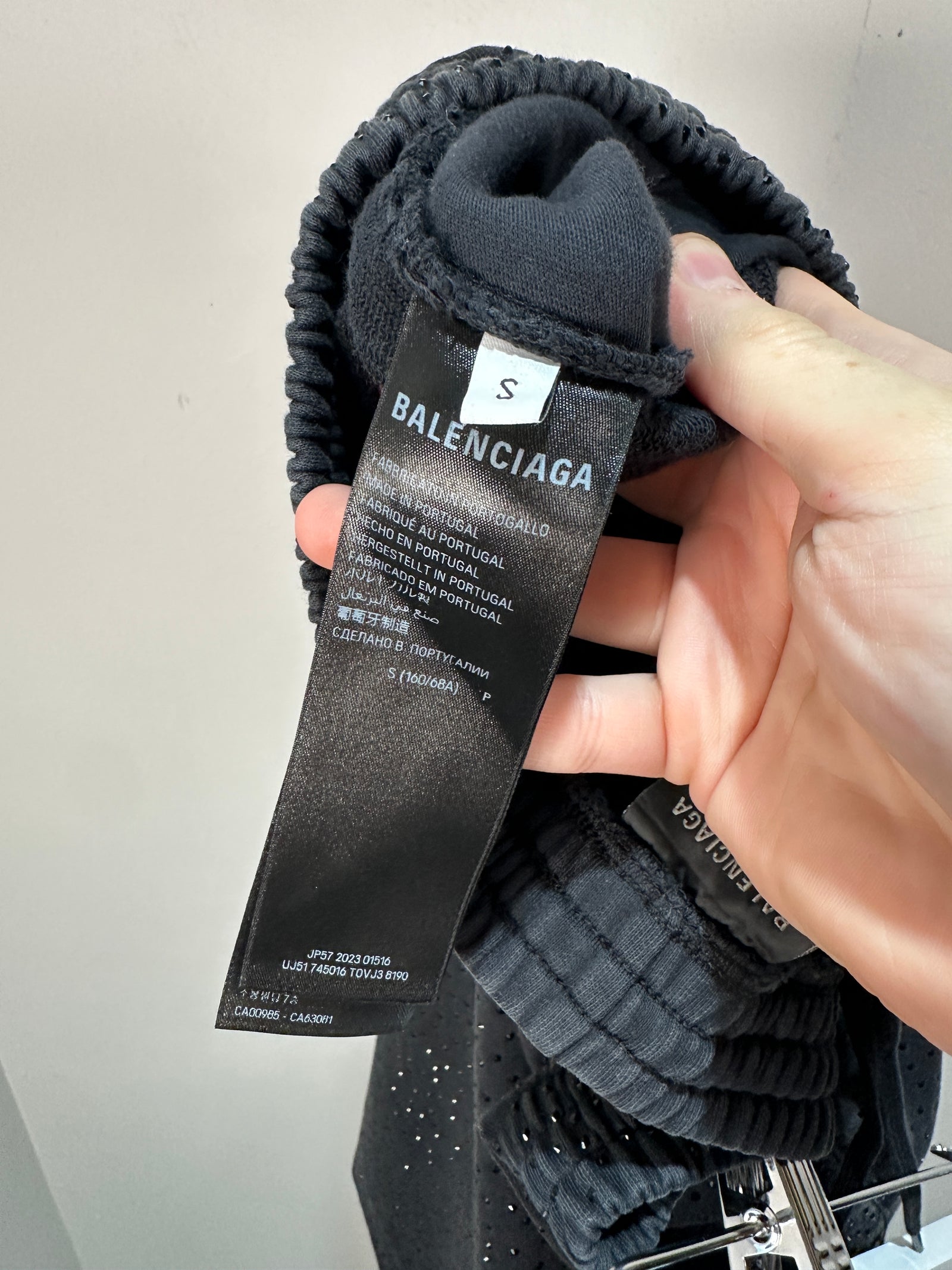 Balenciaga All Over Crystal Grey Sweatpants Size S