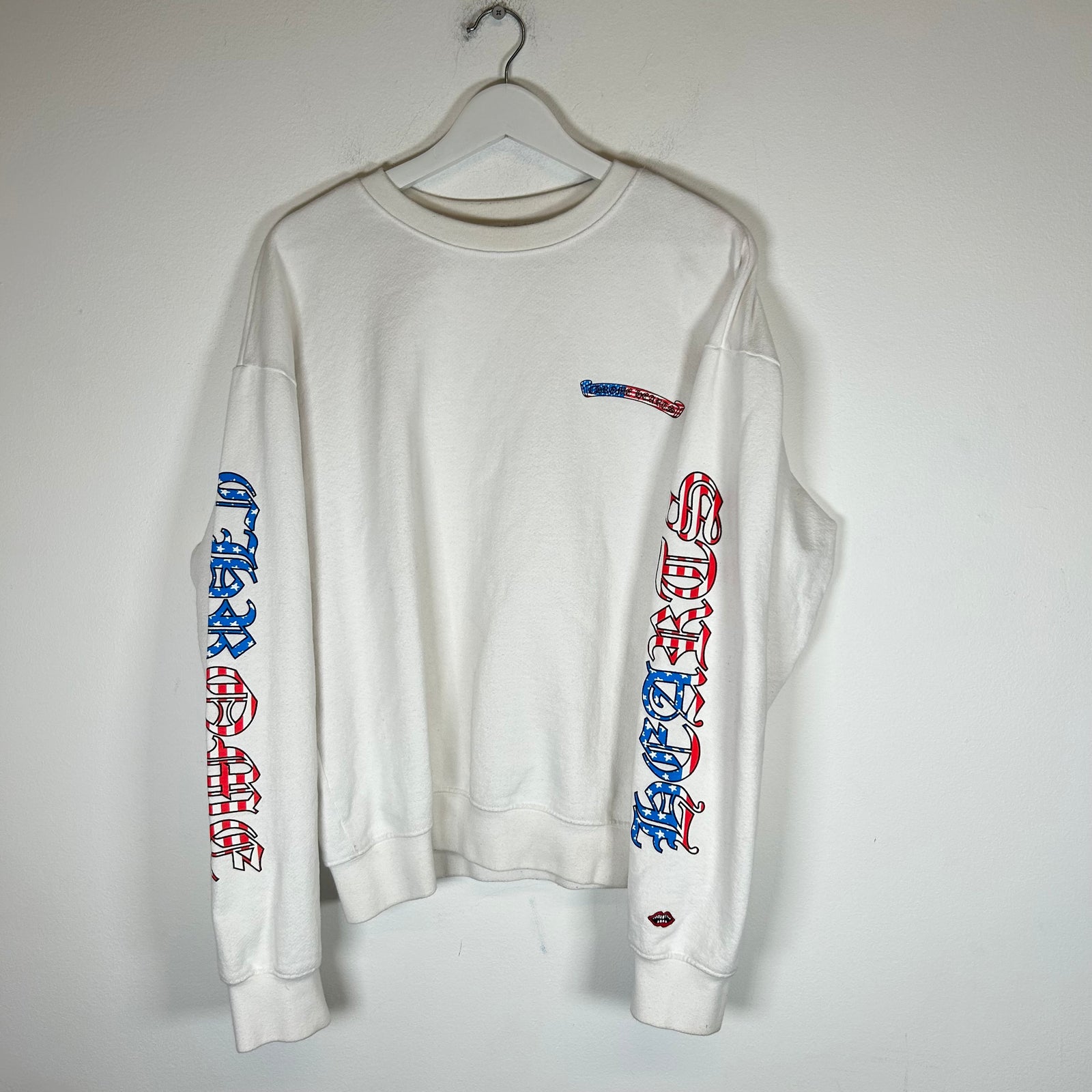Chrome Hearts White USA Crewneck Size L