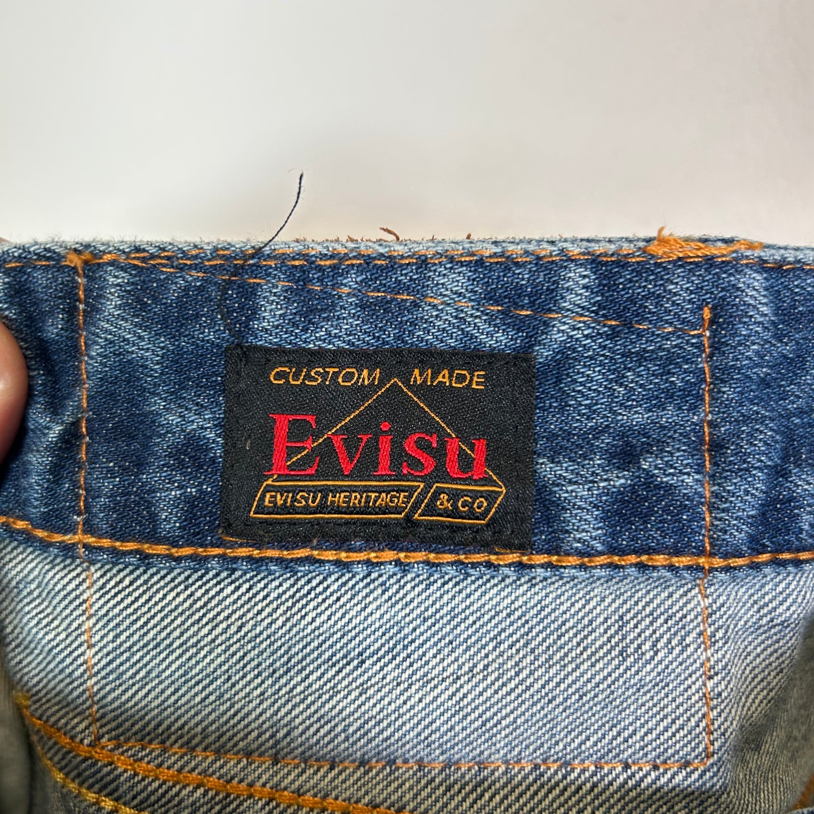 Evisu Lightwash Monogram Selvedge Denim Jeans Size 36