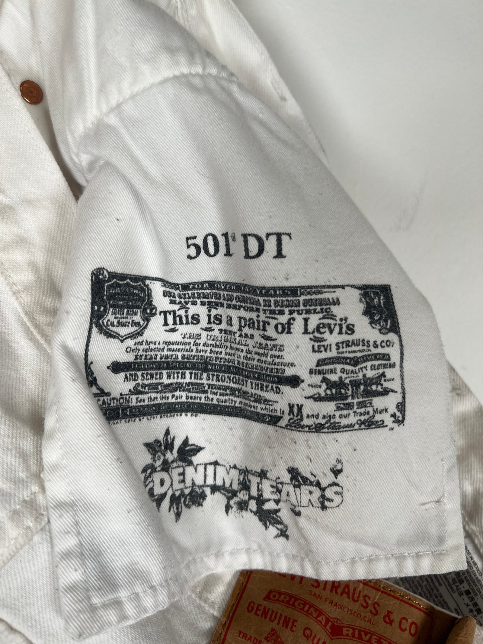 Denim Tears White Wreath Jeans Size 36