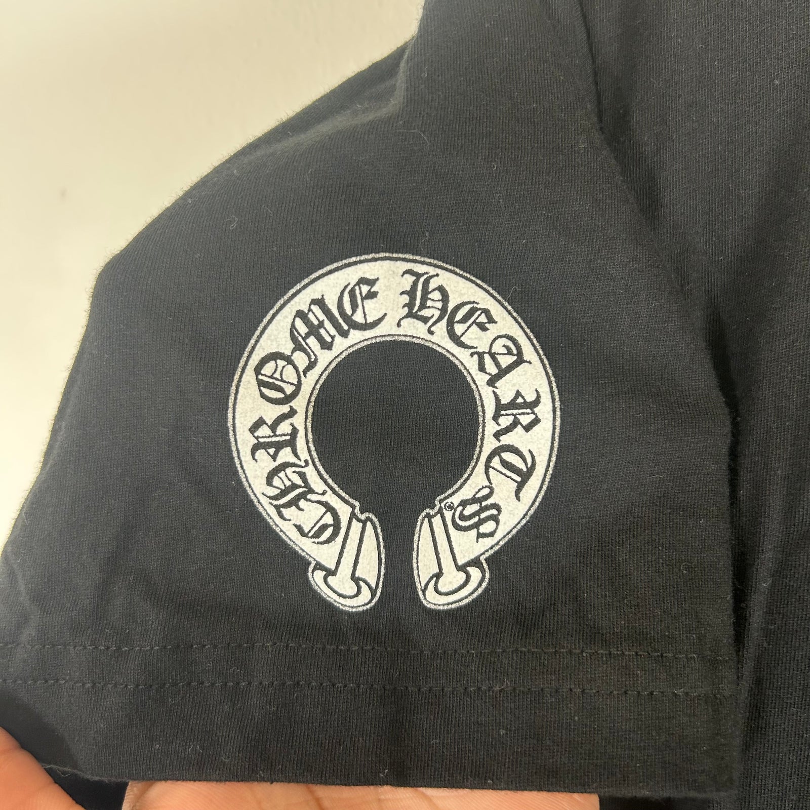Chrome Hearts Black Floral Cross Pocket Tee Size M