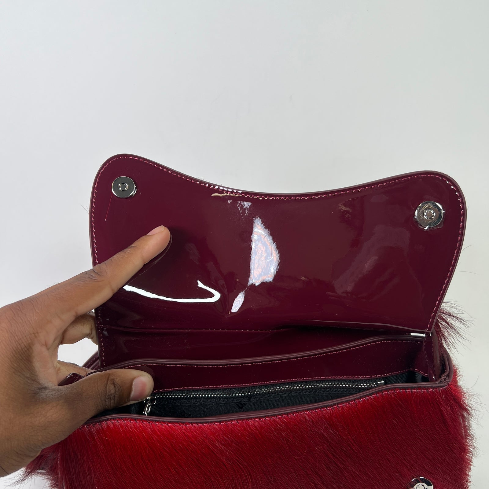 Diesel Pony Hair Calf-Leather Play Clutch Bag