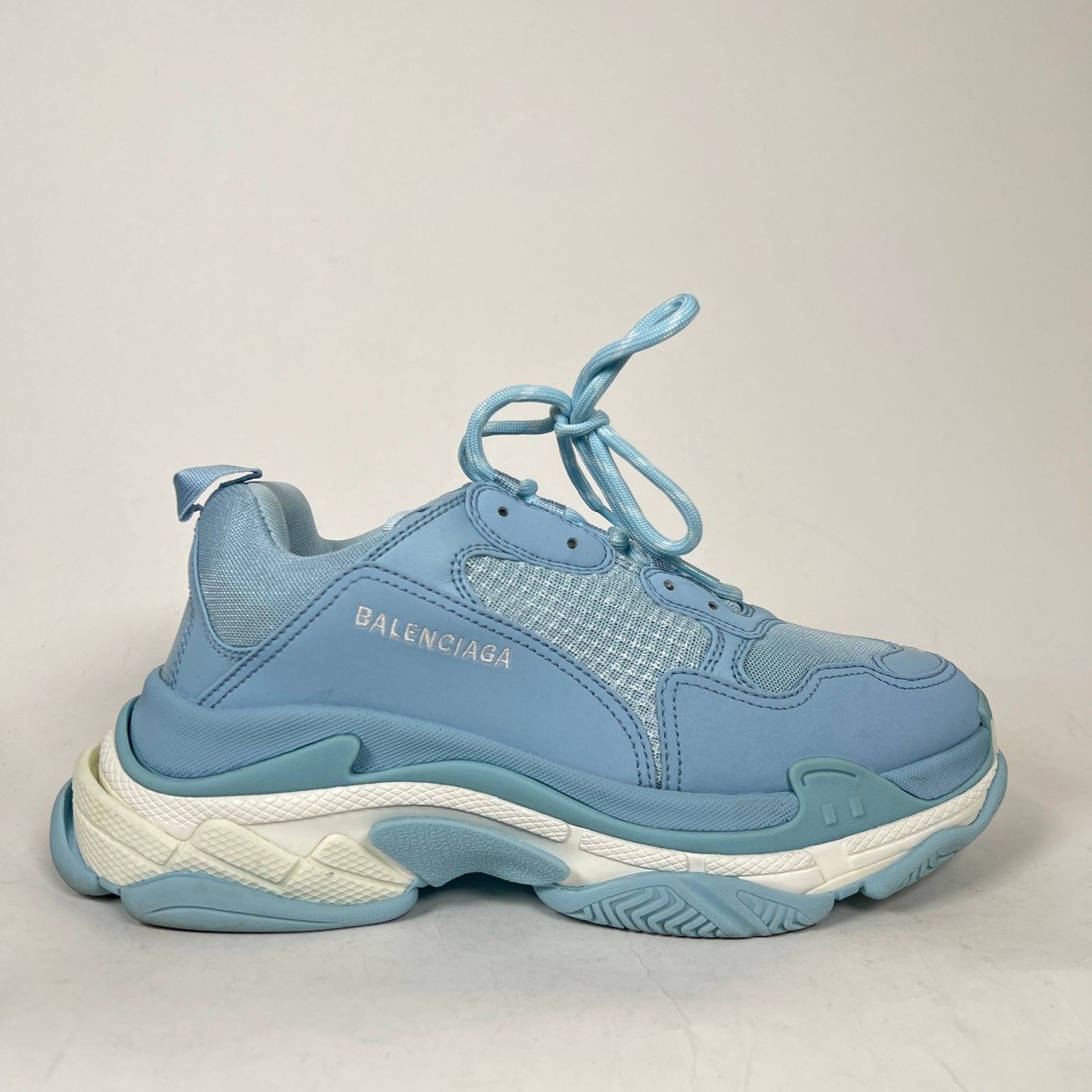 Balenciaga Carolina Blue Triple S Sneaker Size 43