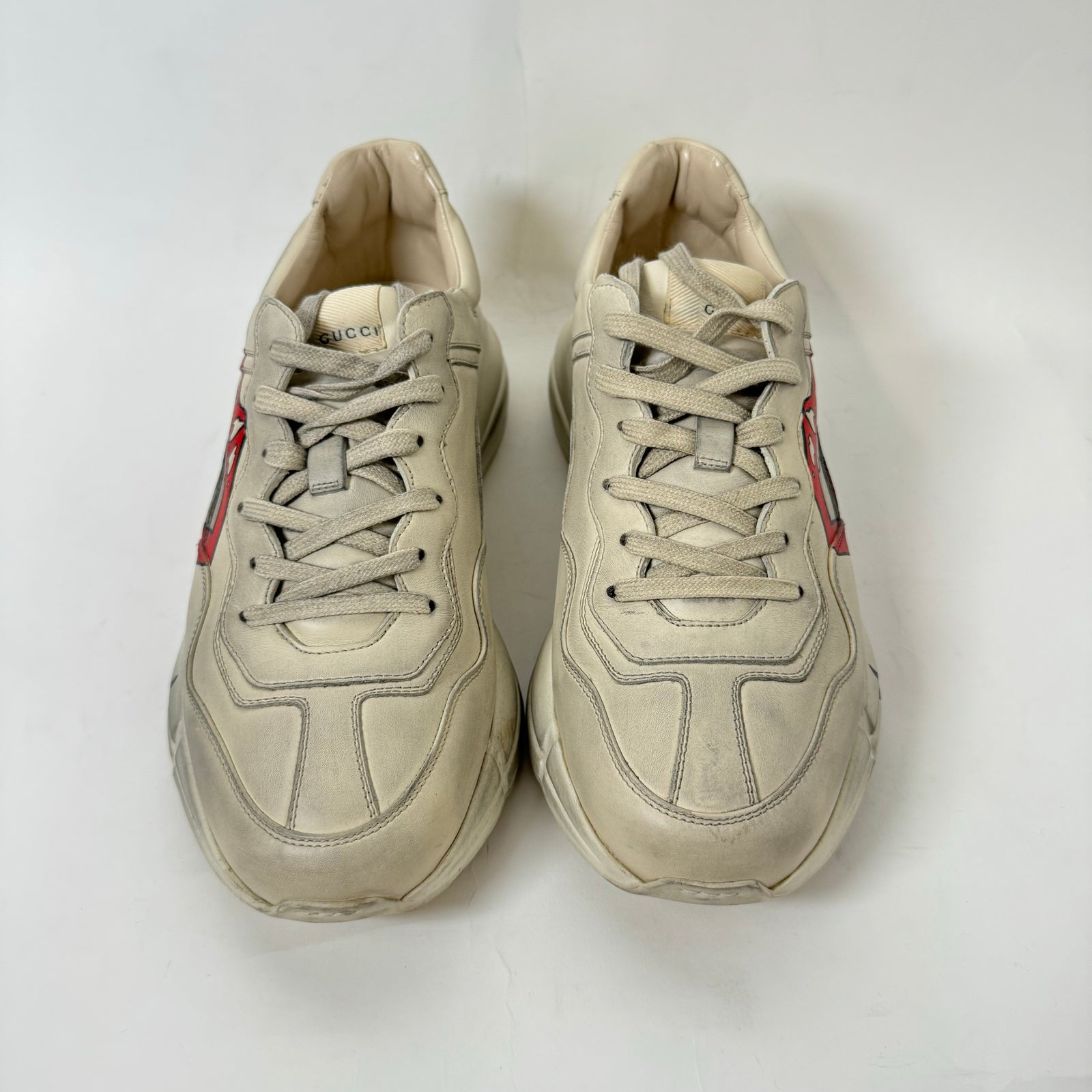 Gucci Rhyton Mouth Print Leather Sneaker Size 10.5