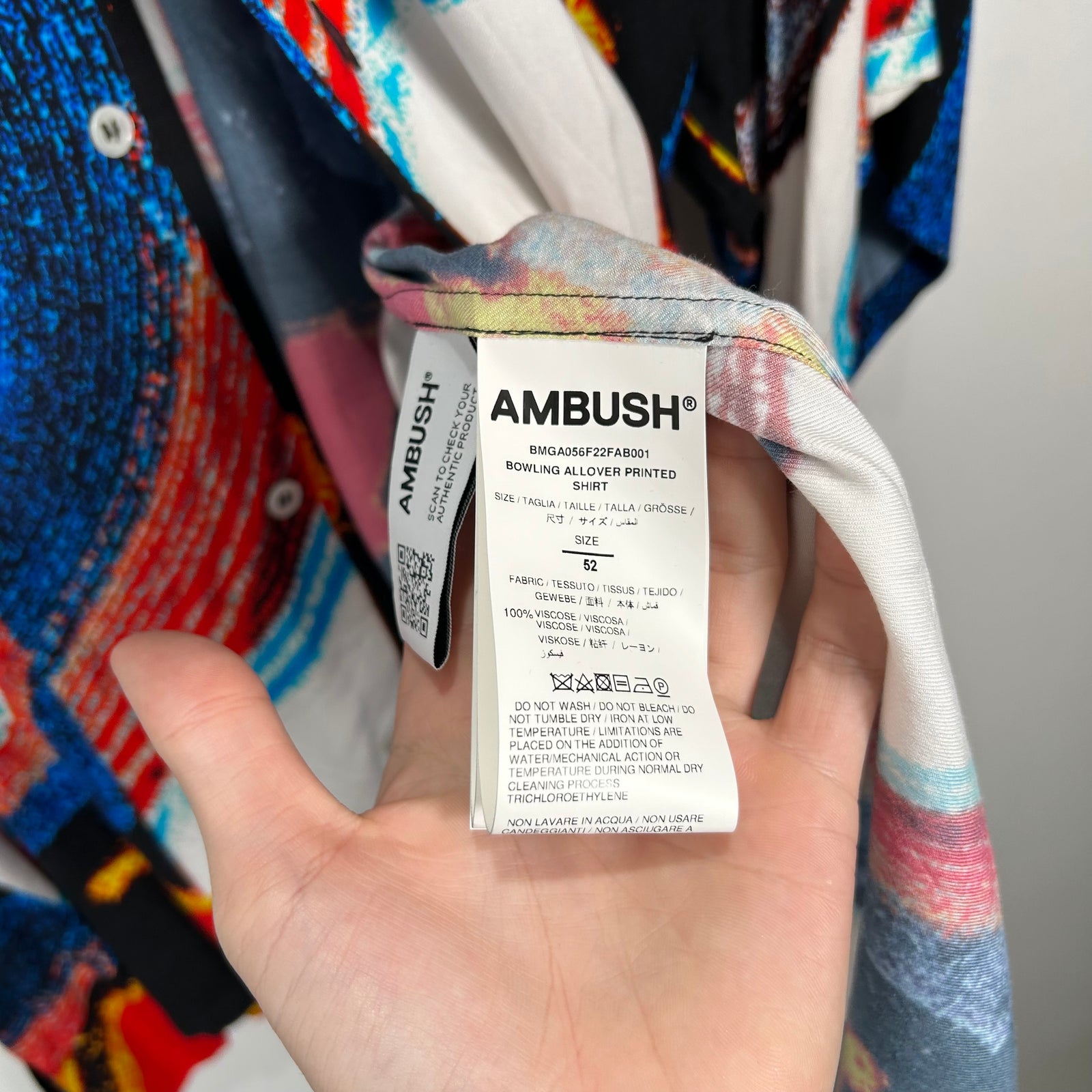Ambush Printed Bowling Shirt Size XL