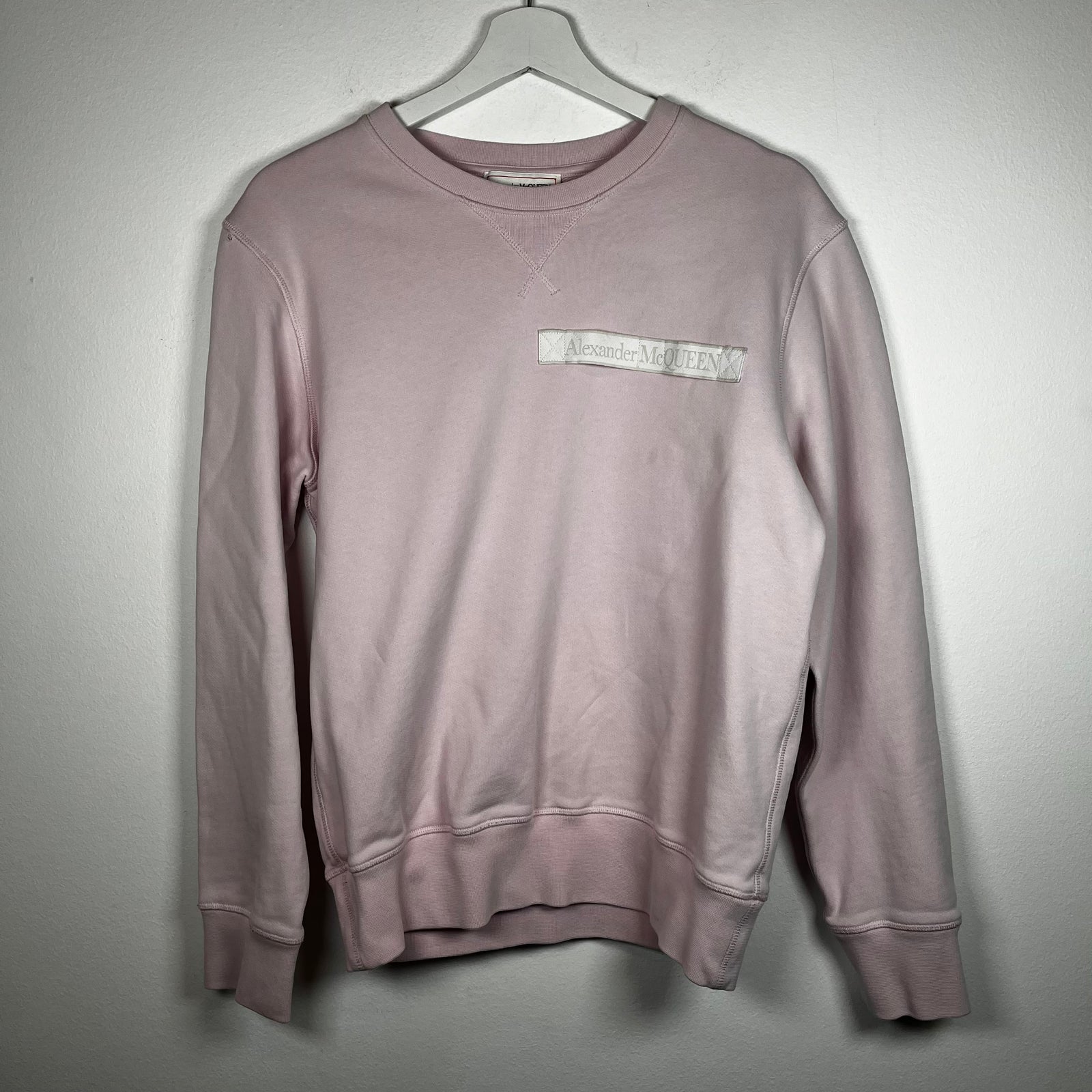 Alexander McQueen Pink Logo Crewneck Size S