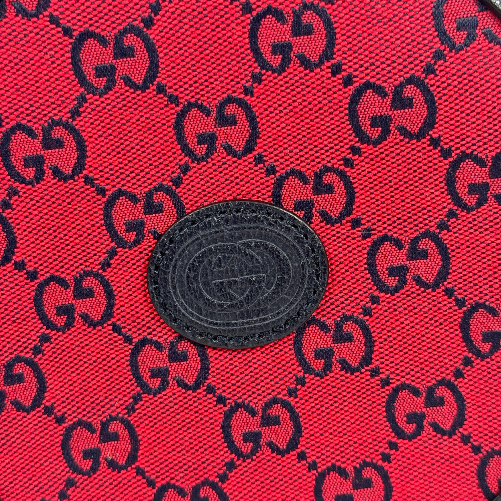 Gucci Red GG Canvas Marmont Round Crossbody Bag