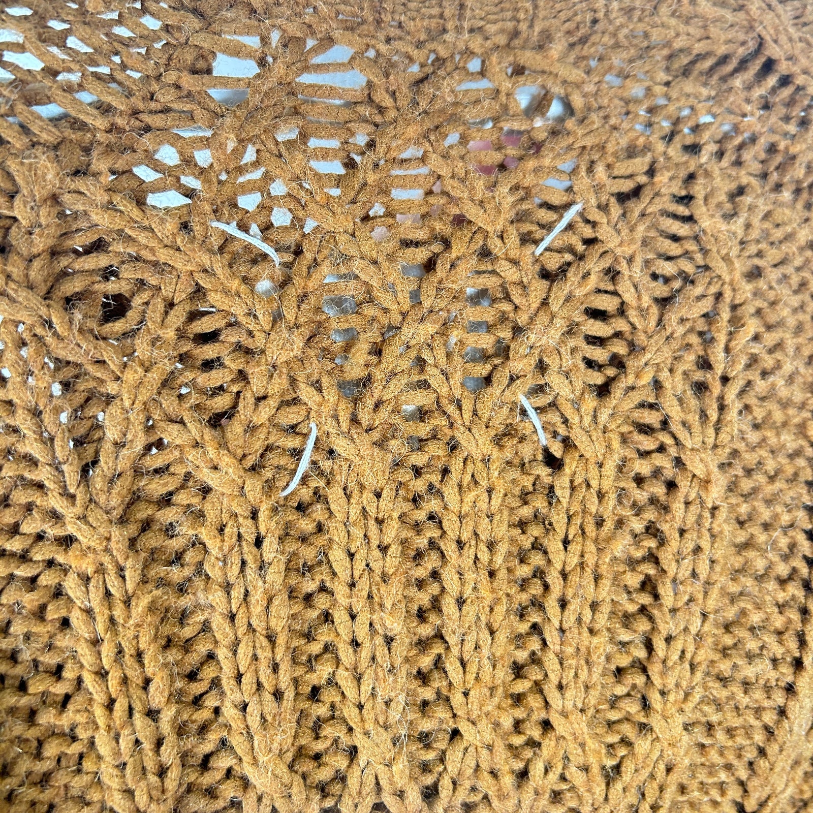 Maison Margiela Cable Knit Brown Sweater Size M