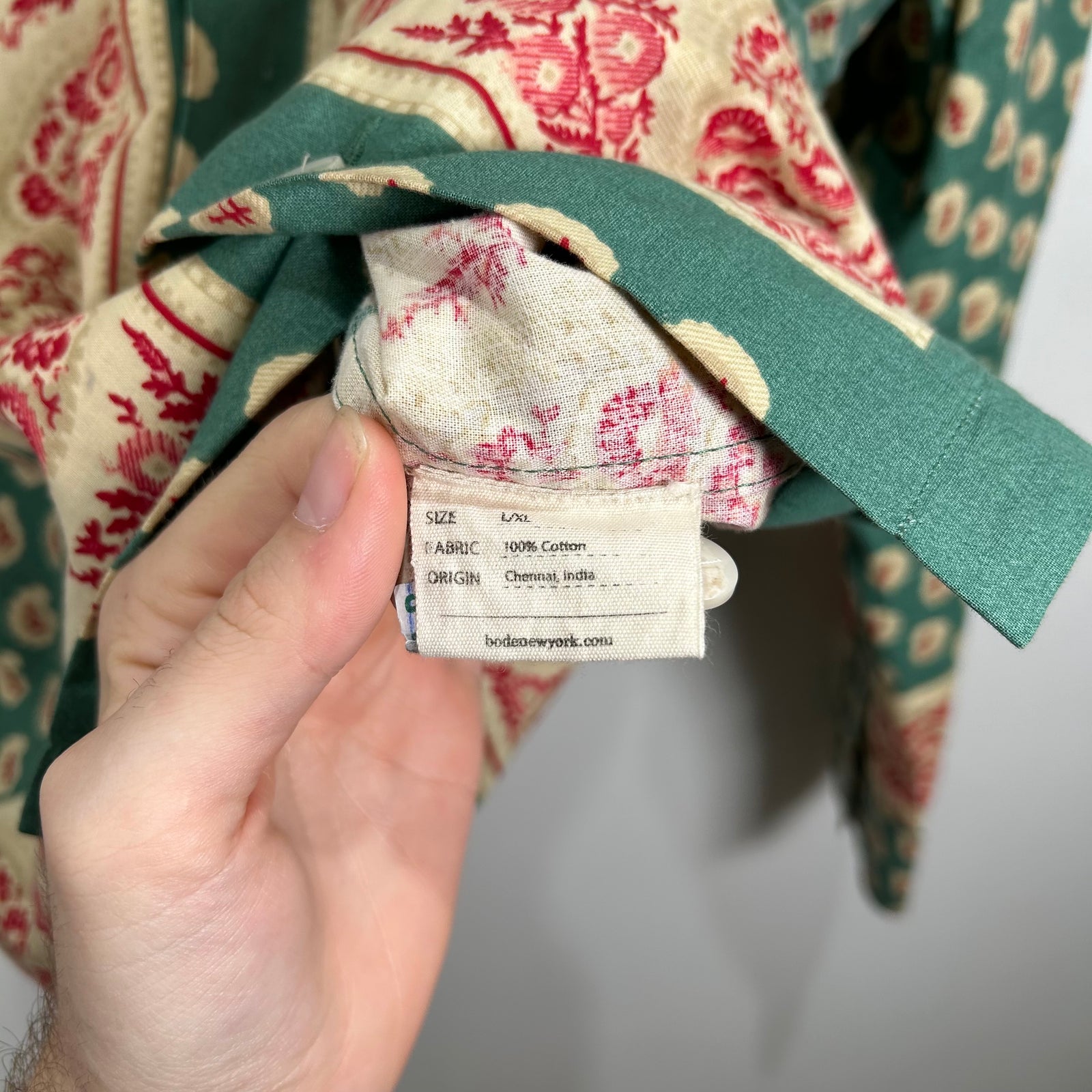 Bode Flower Print Long Sleeve Shirt Size L/XL