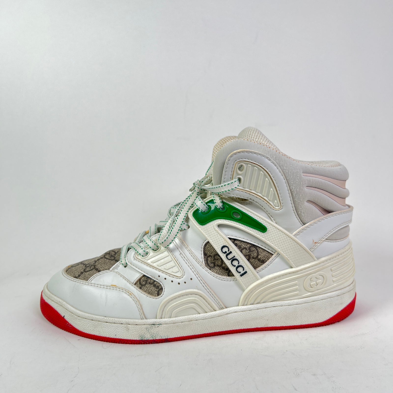 Gucci Monogram Basket High-Top Sneakers