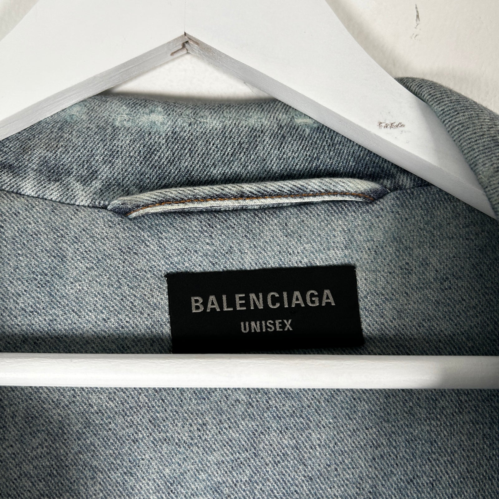 Balenciaga Light Blue Trompe-l'œil Jean Jacket Size 2