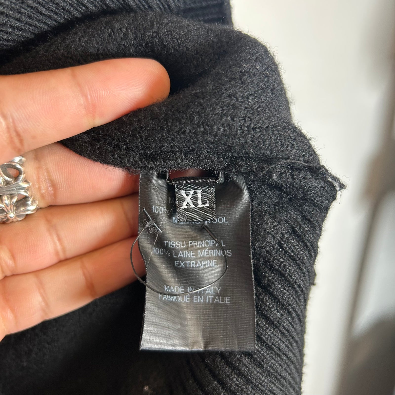 Vetements Black Iconic Logo Wool Sweater Size M