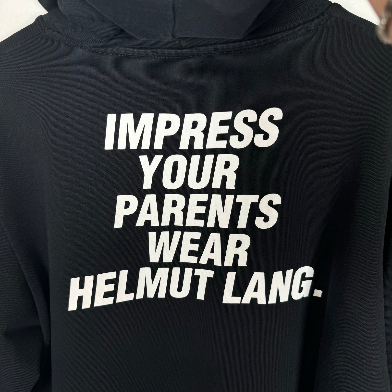 Helmut Lang Black Impress Hoodie Size M
