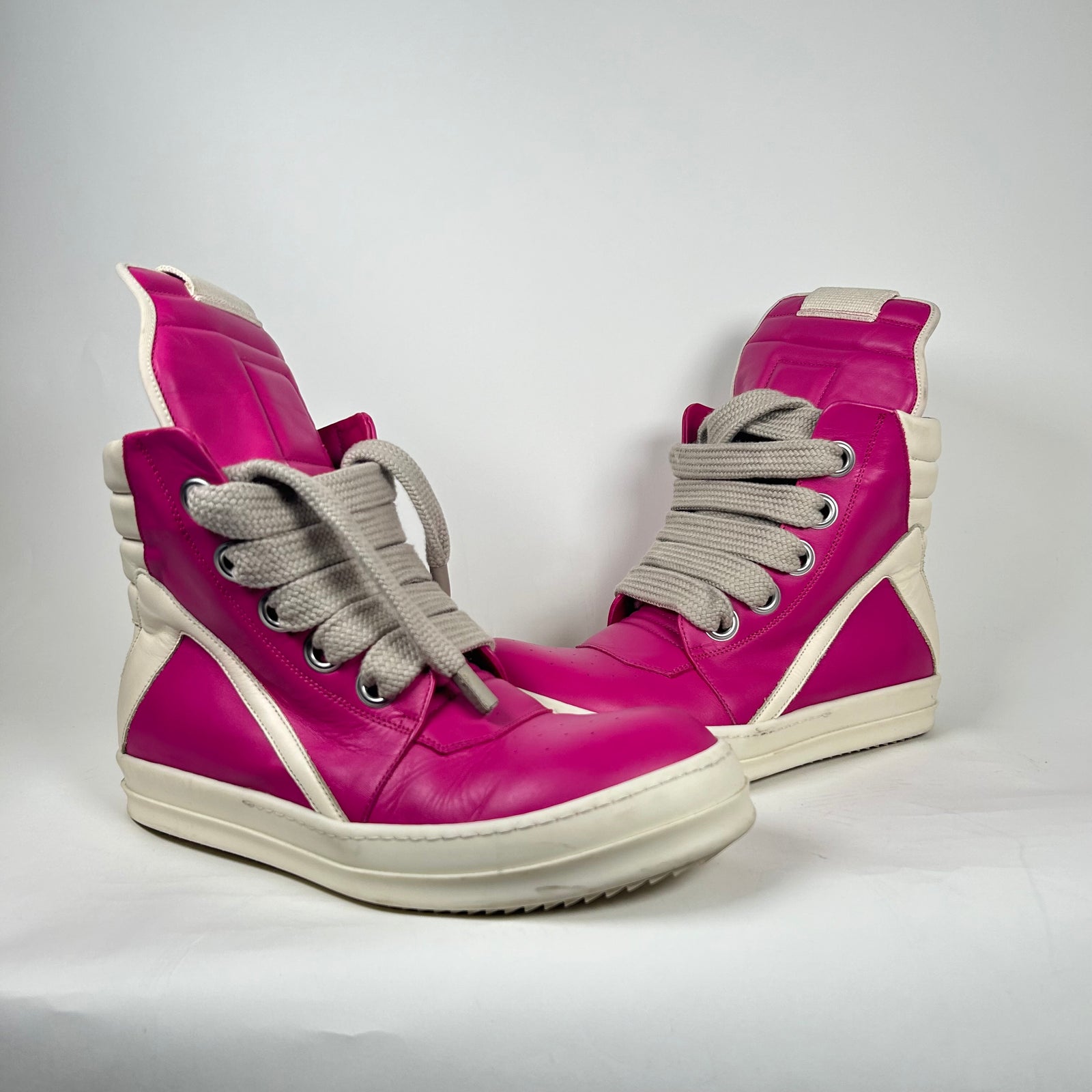 Rick Owens Pink Jumbo Lace Geobasket Size 43.5