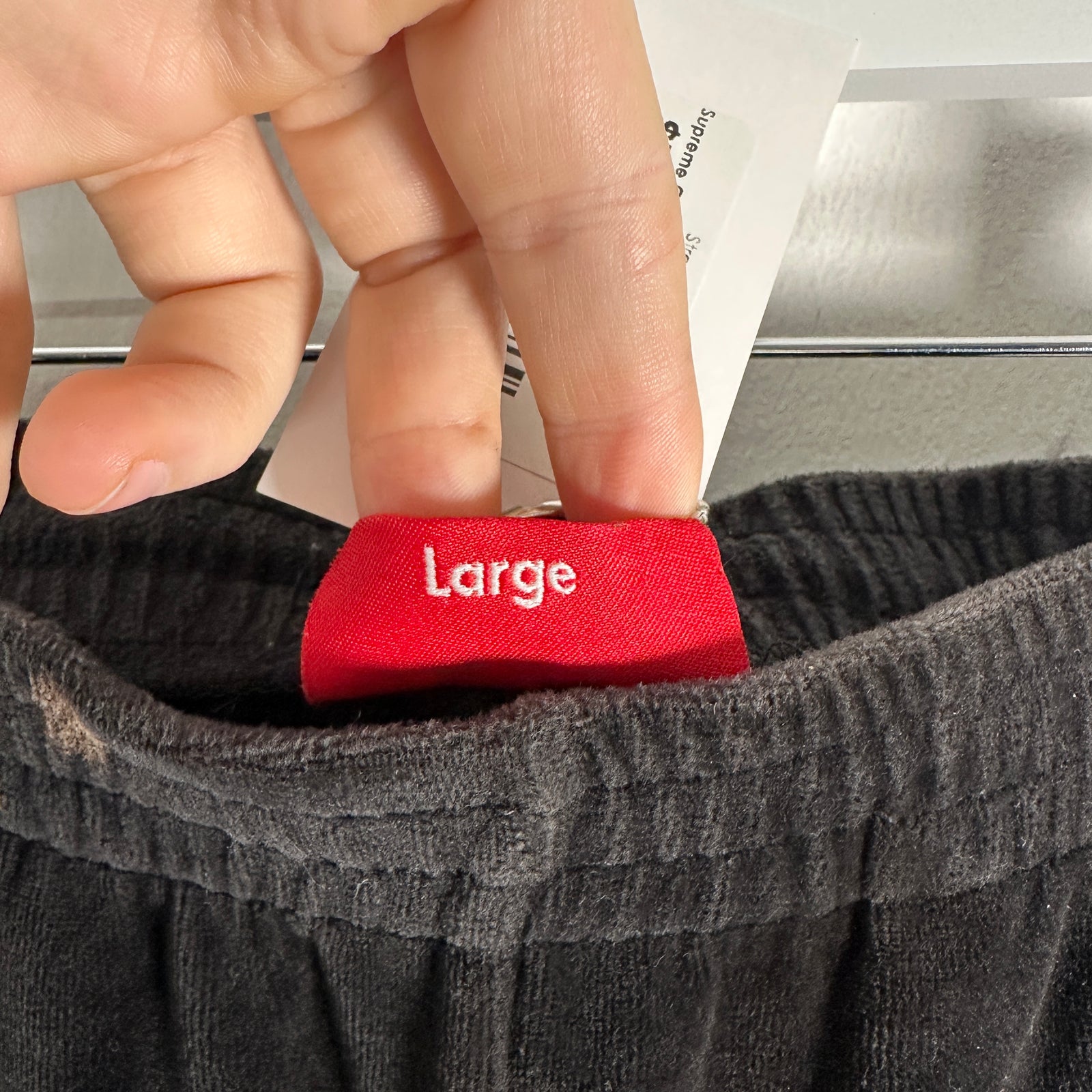 Supreme Color Block Velour Sweatpants Size L
