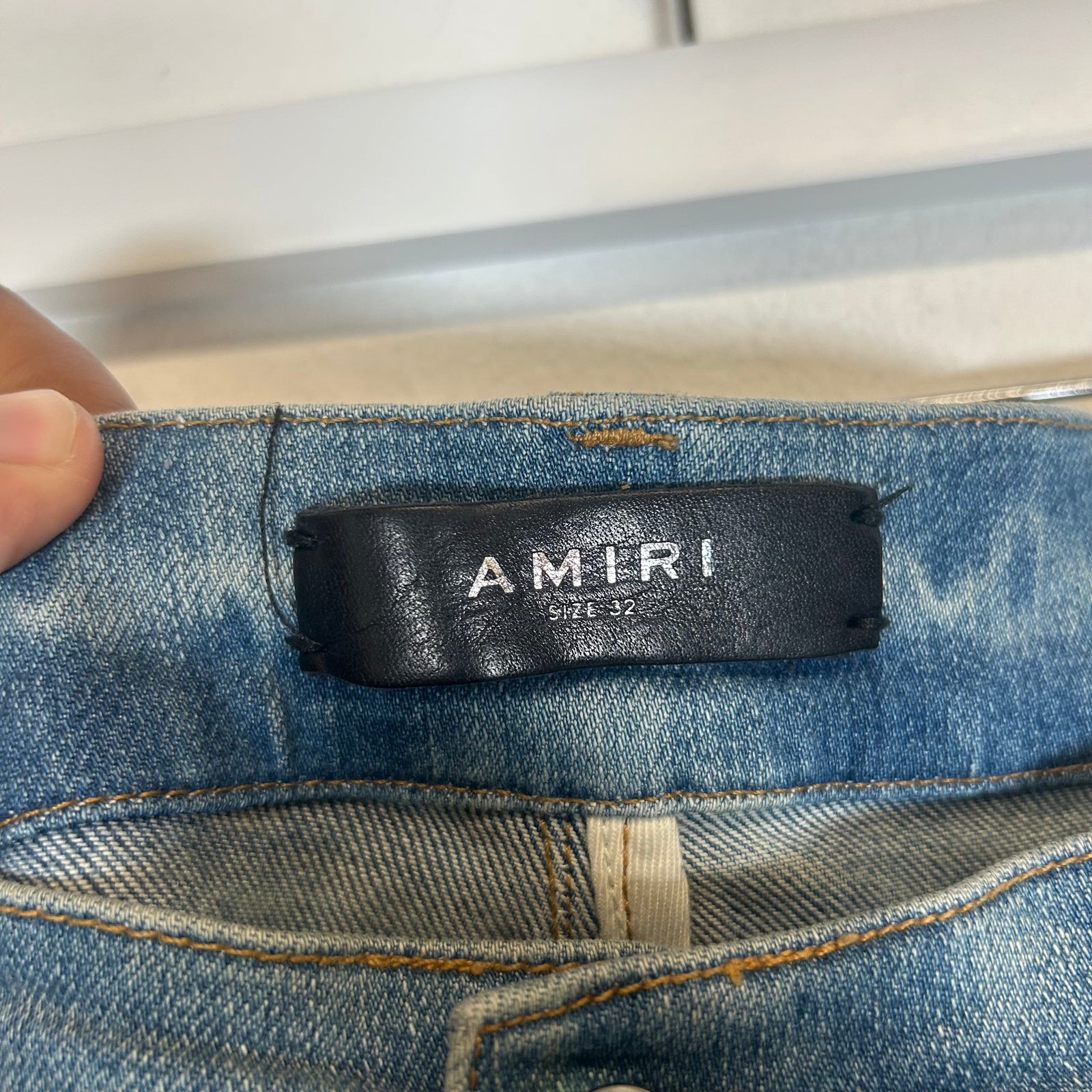 Amiri Black Thigh Logo MX-1 Size 32