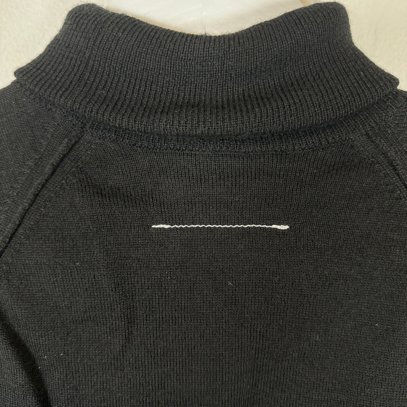 MM6 Maison Margiela Black Turtleneck Knit Sweater Size S