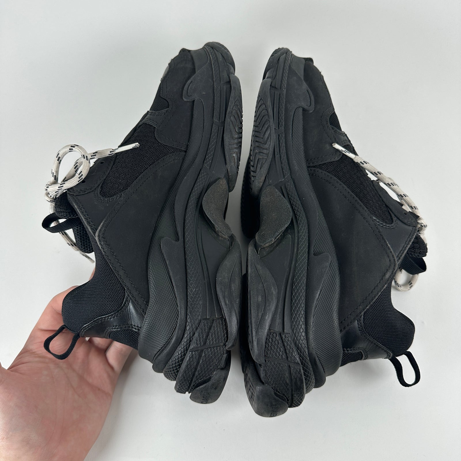 Balenciaga Black/White Triple S Sneaker Size 42