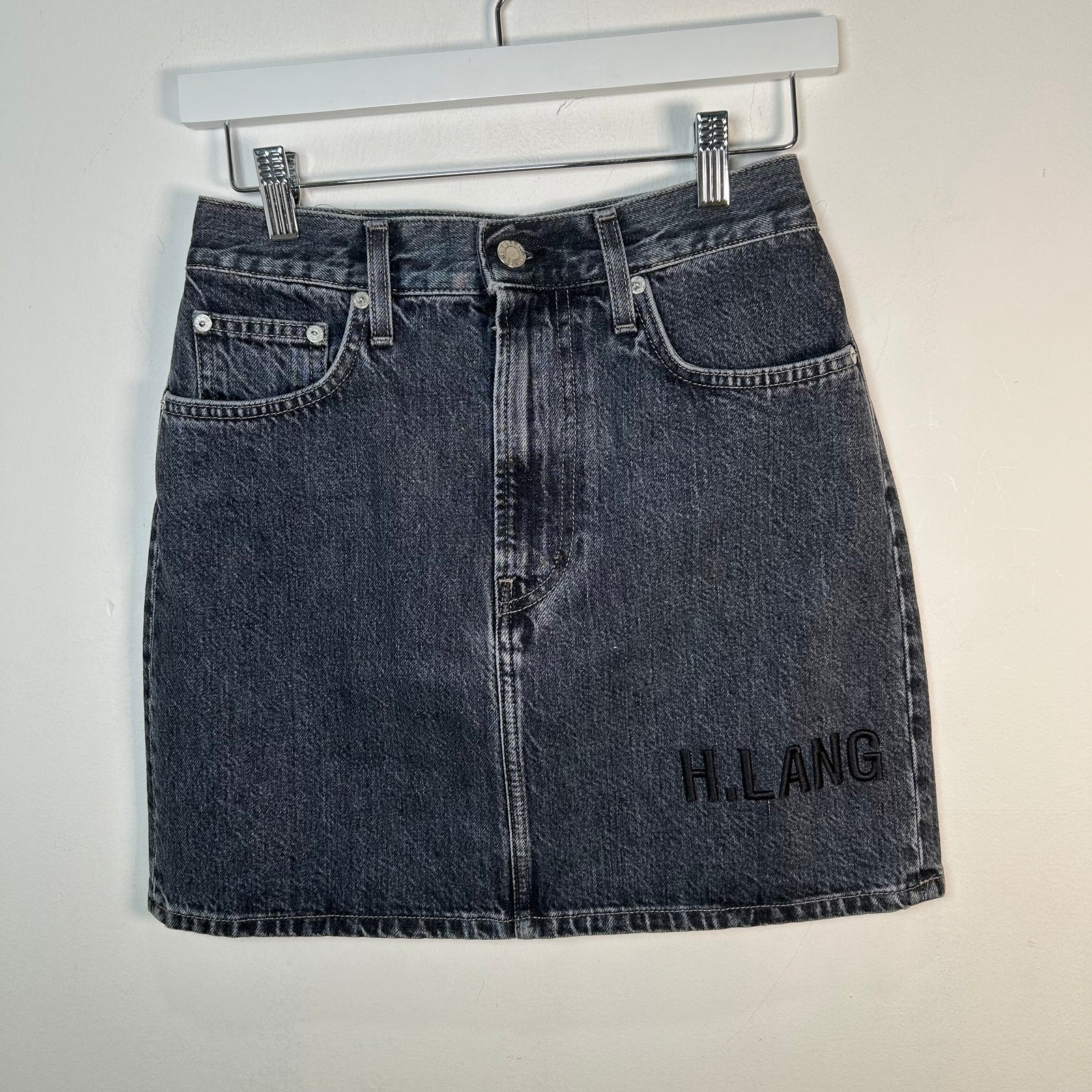 Helmut Lang Greywash Denim Skirt Size 27