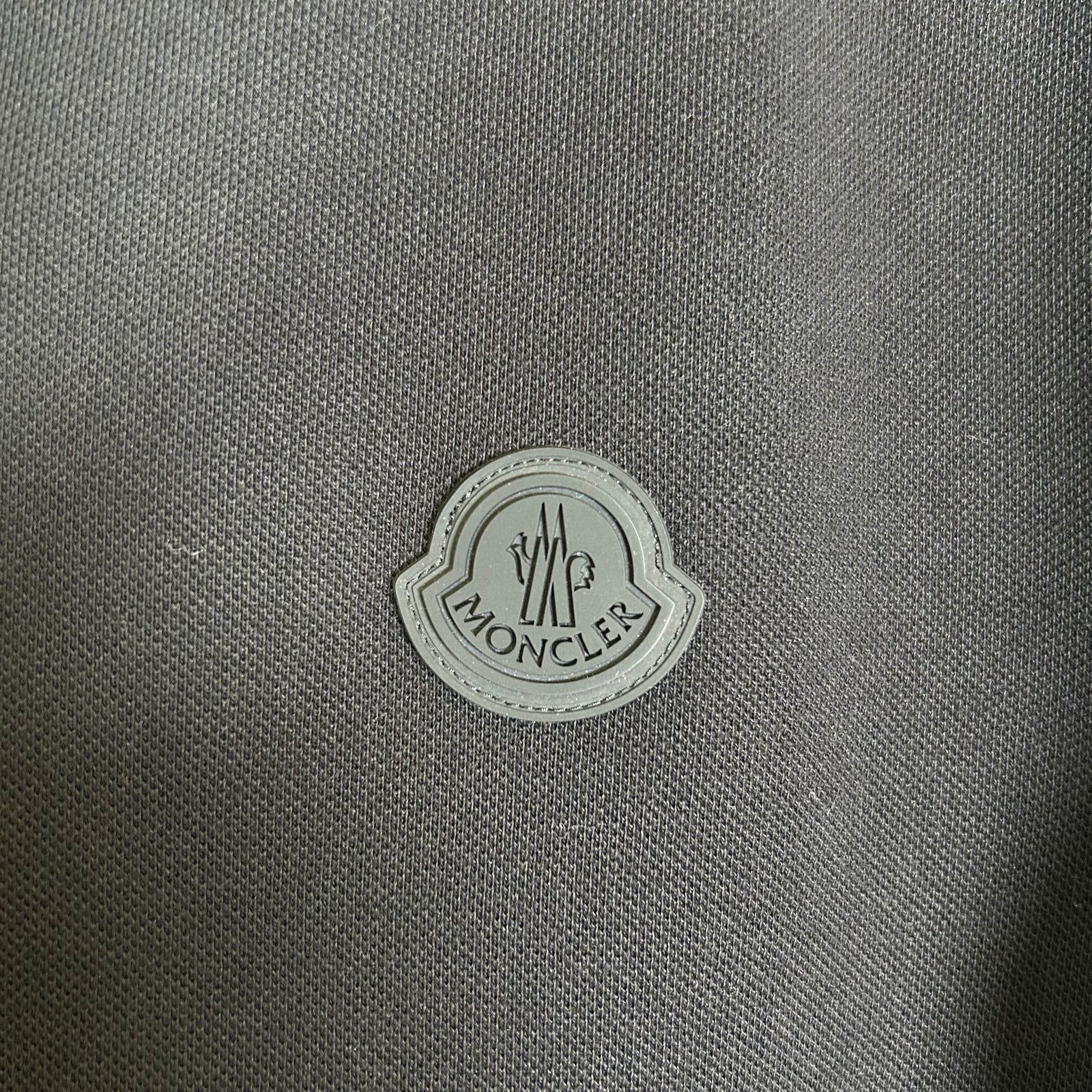 Moncler Black Reflective Logo Polo