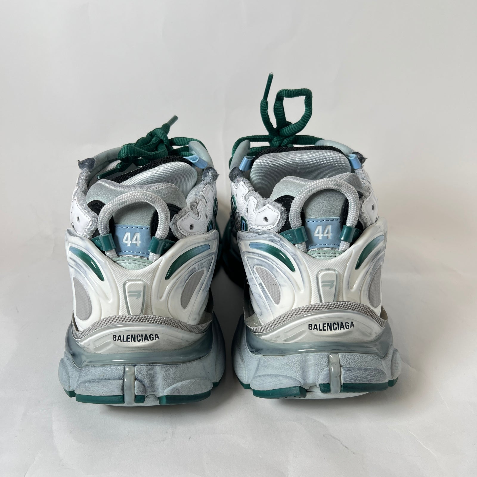 Balenciaga Green/Blue Mesh Runners Size 44