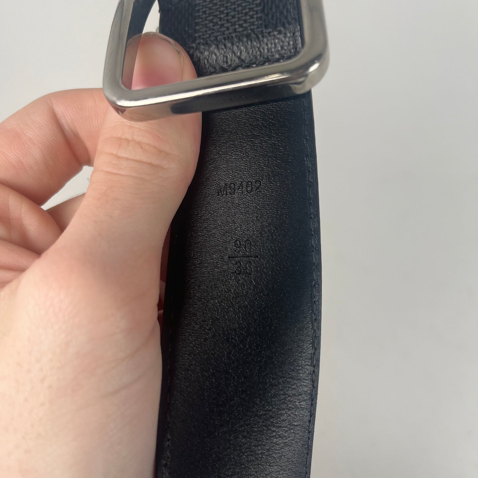 Louis Vuitton Damier Graphite Square Belt Size 34
