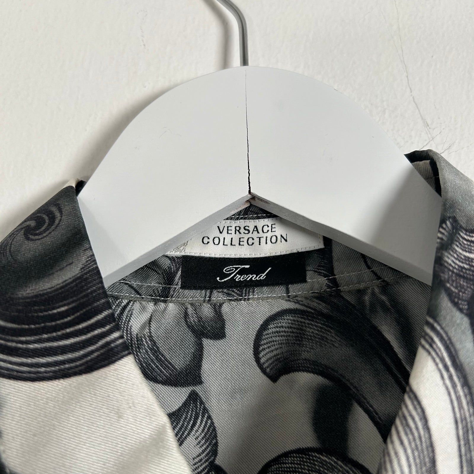 Versace Grey Silk Shirt Size M