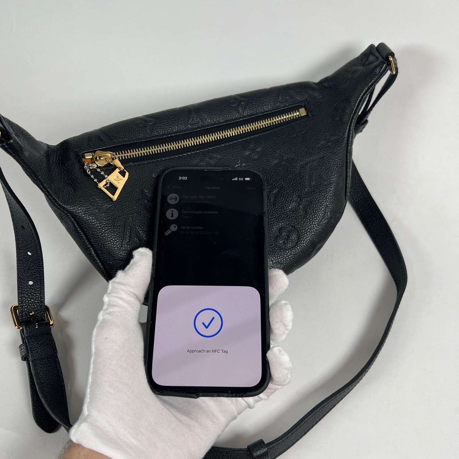 Louis Vuitton Black Empreinte Monogram Bumbag