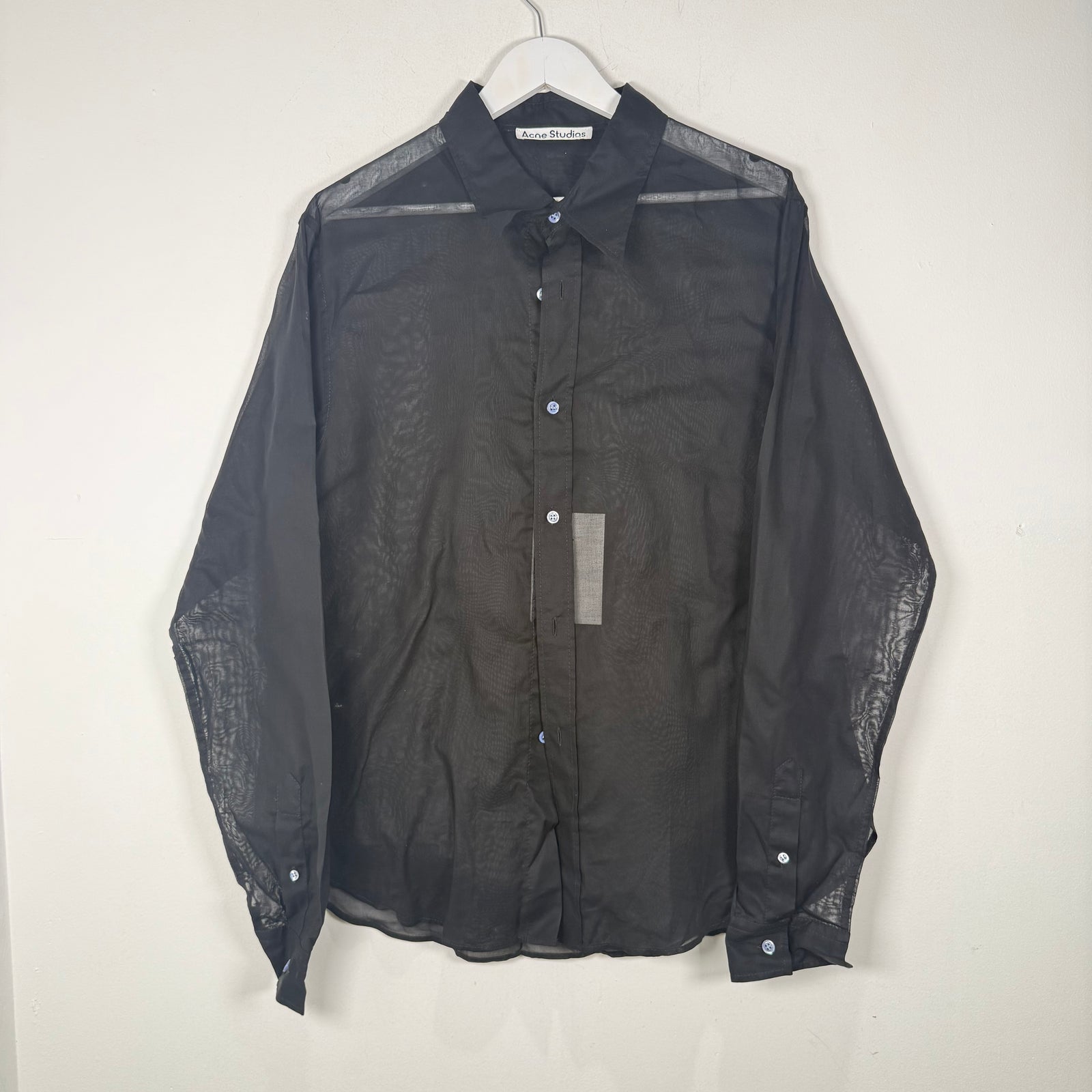 Acne Studios Sheer Black Button Up Size 50