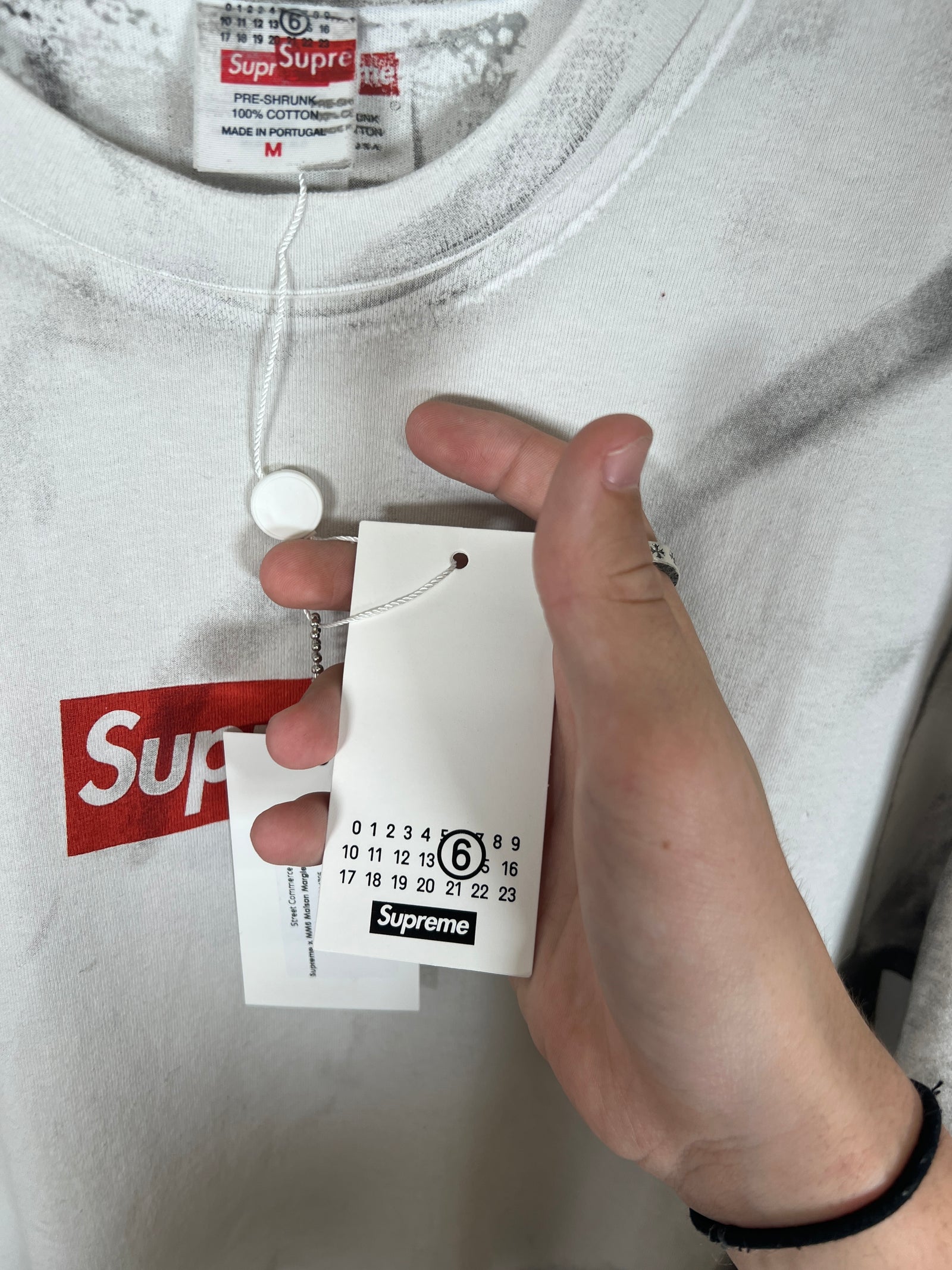 Supreme x MM6 Maison Margiela Box Logo Tee Size M