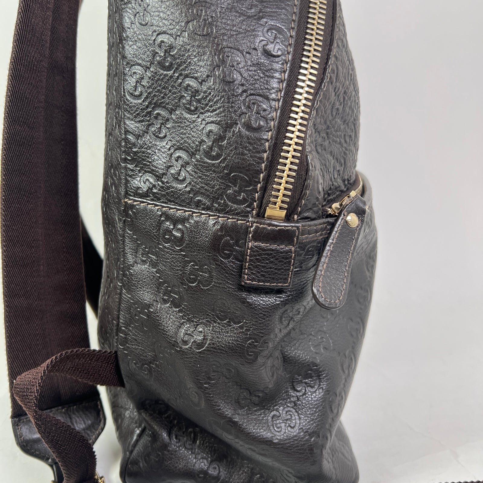 Gucci Brown GG Guccissima Signature Leather Backpack