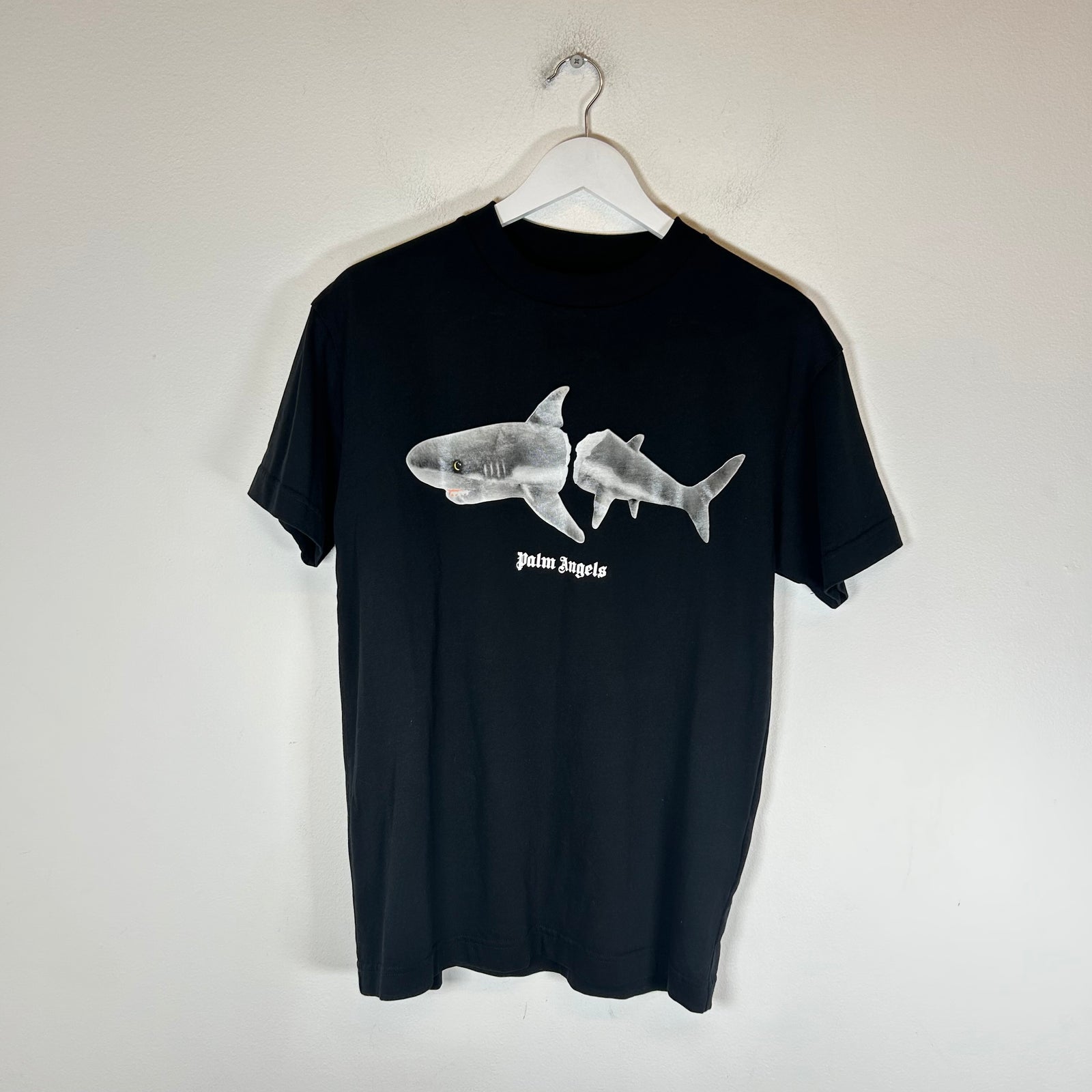 Palm Angels Black Shark T-Shirt Size S